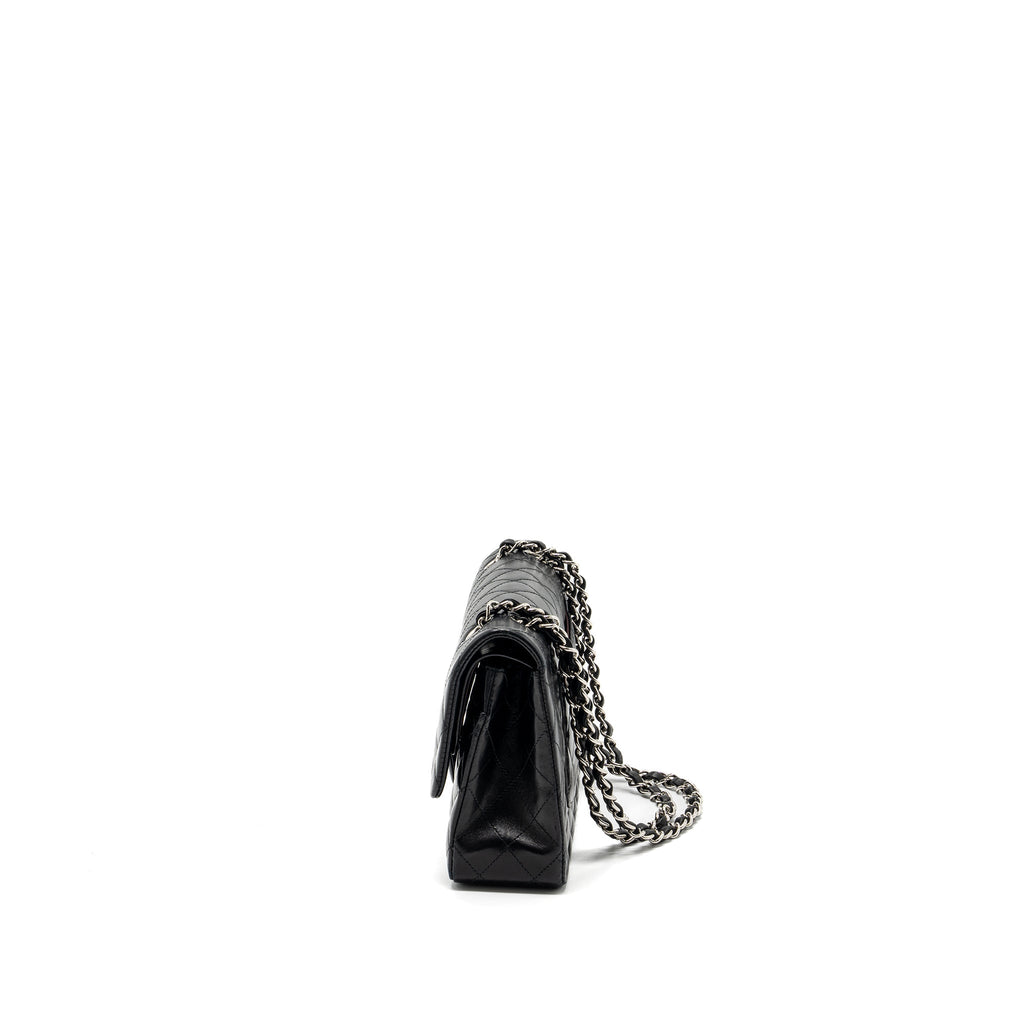 chanel-medium-classic-double-flap-bag-lambskin-black-shw-copy