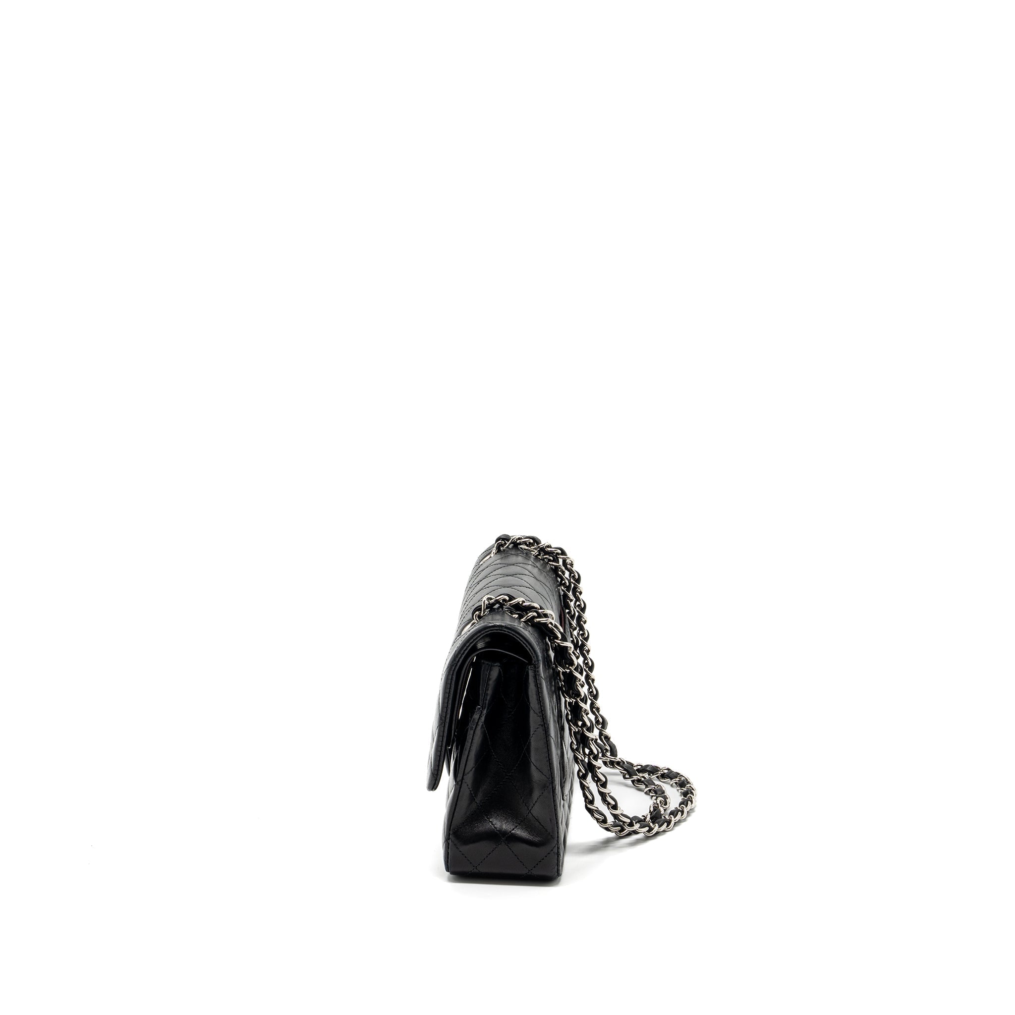 chanel-medium-classic-double-flap-bag-lambskin-black-shw-copy