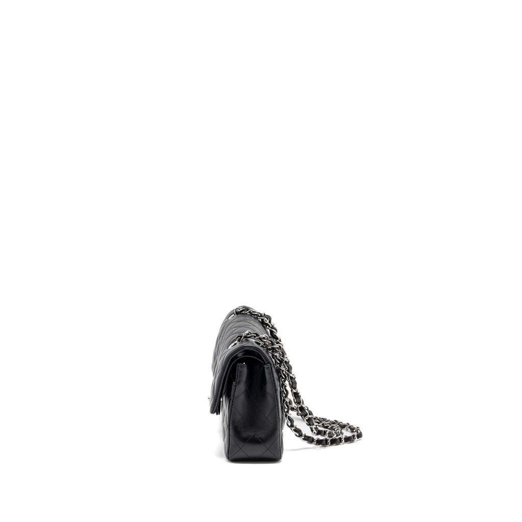 chanel-small-classic-double-flap-bag-lambskin-black-shwmicrochip