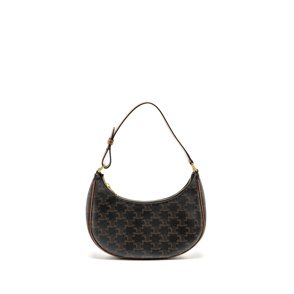 celine-ava-bag-triomphe-canvas-calfskin-brown-ghw-1