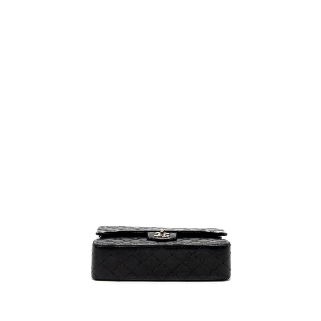 chanel-medium-classic-double-flap-bag-lambskin-black-shw-copy