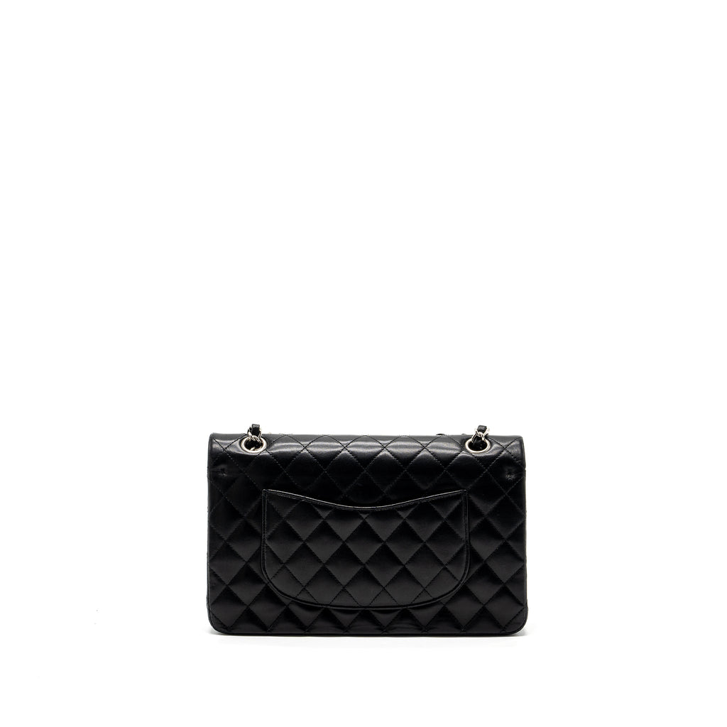 chanel-medium-classic-double-flap-bag-lambskin-black-shw-copy