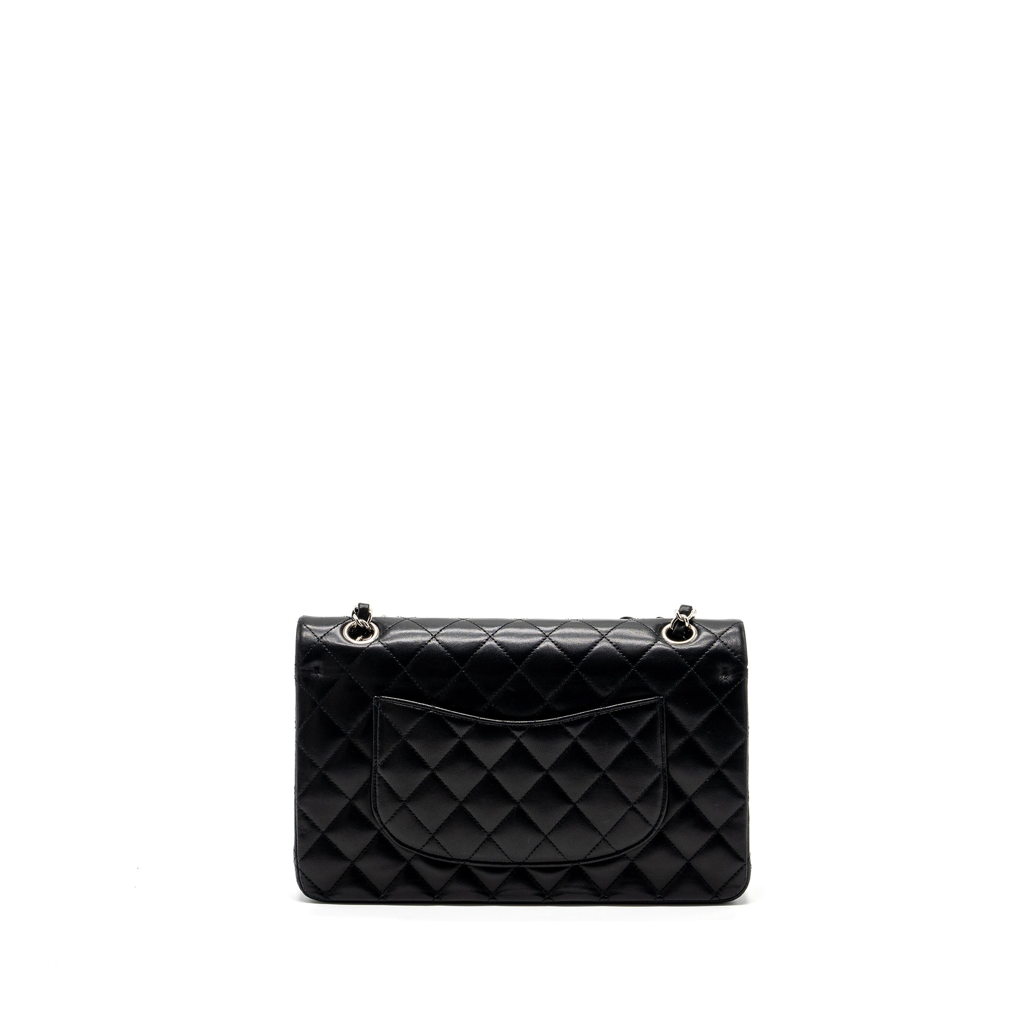 chanel-medium-classic-double-flap-bag-lambskin-black-shw-copy