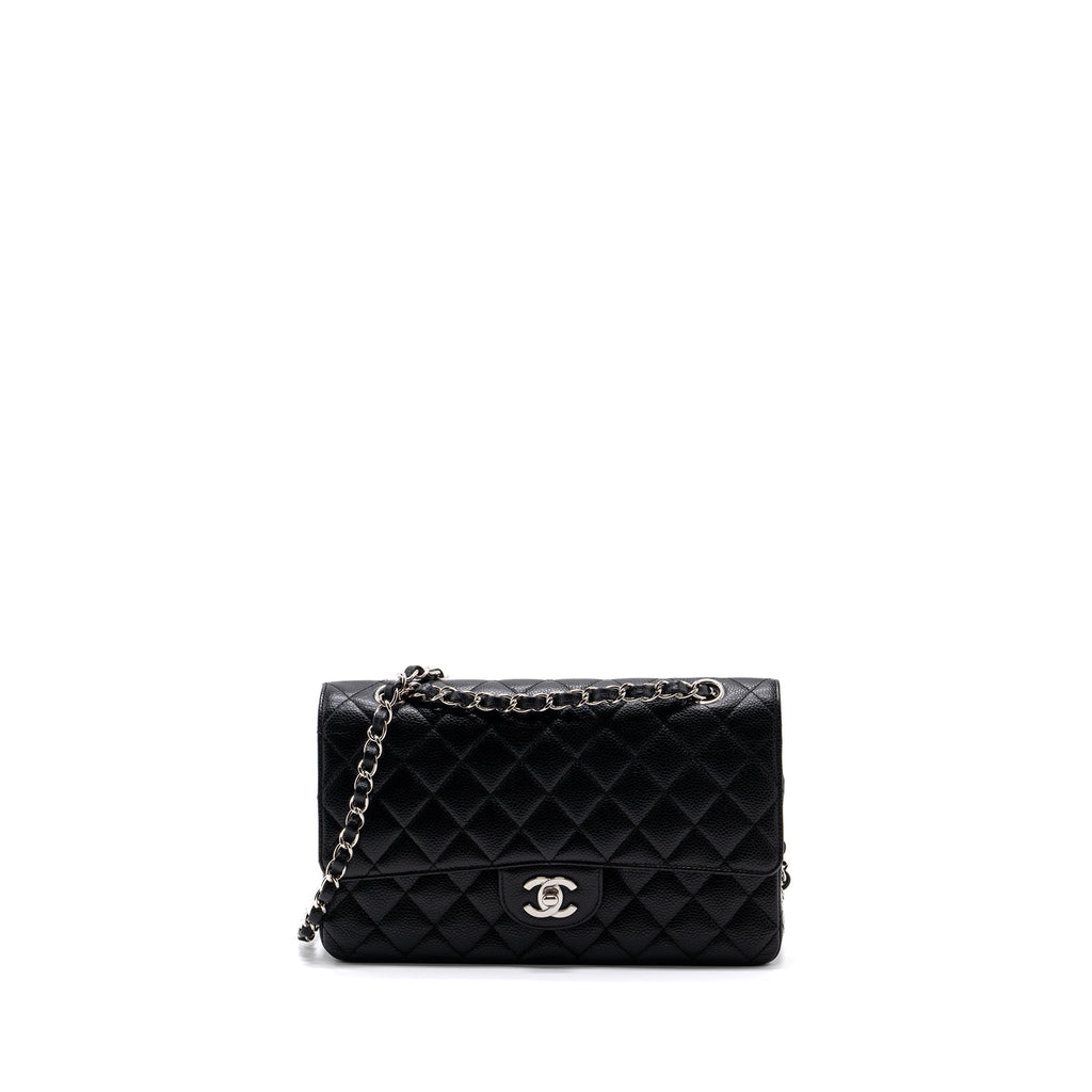 chanel-medium-classic-double-flap-bag-caviar-black-shw-4