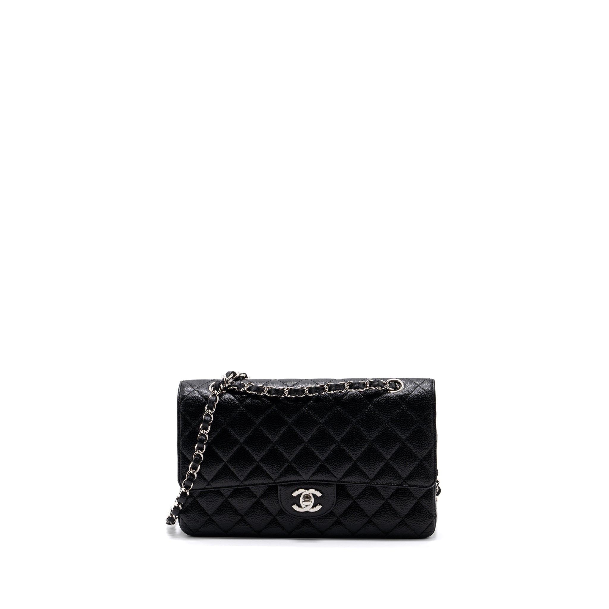 chanel-medium-classic-double-flap-bag-caviar-black-shw-4