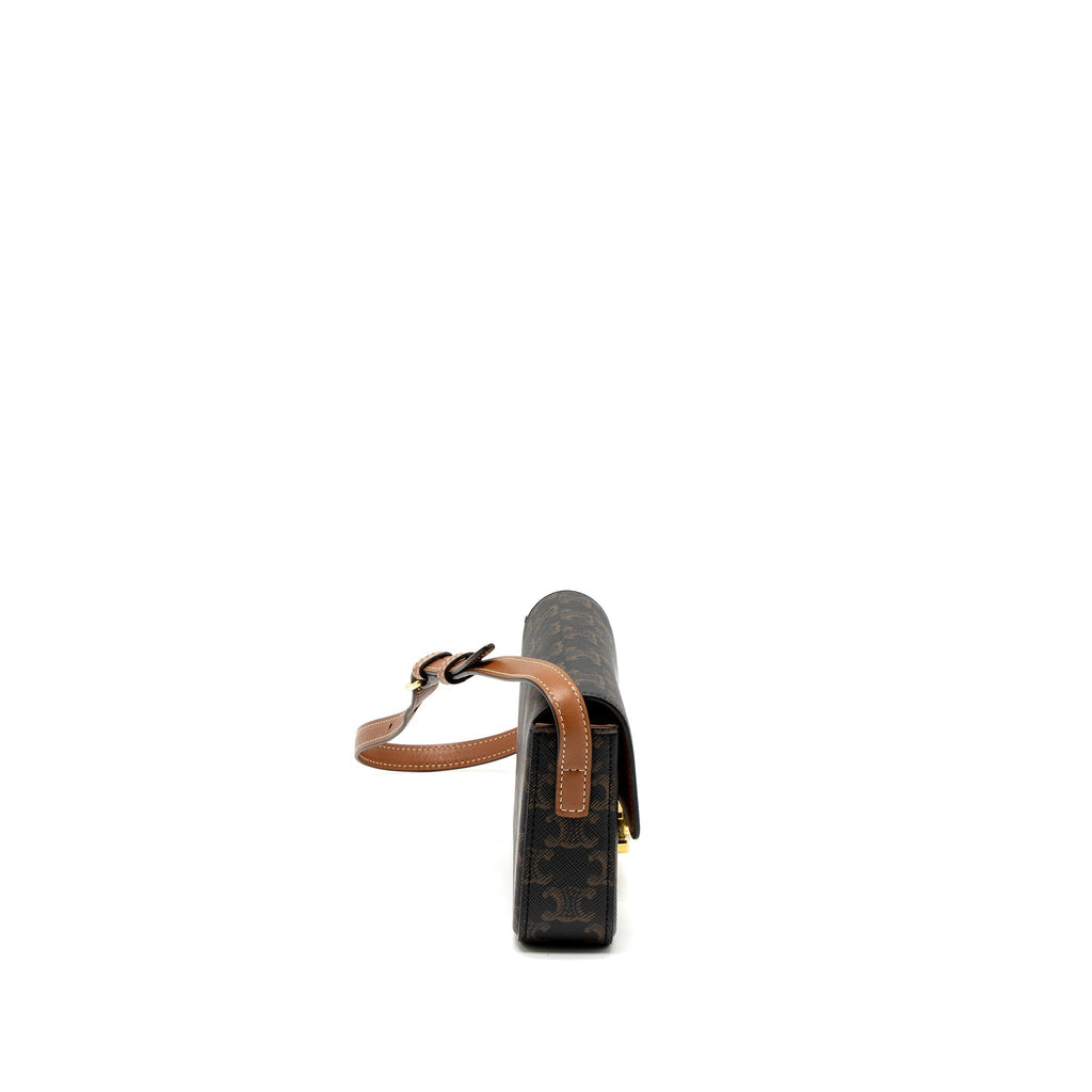 celine-triomphe-shoudler-bag-triomphe-canvas-calfskin-tan-ghw
