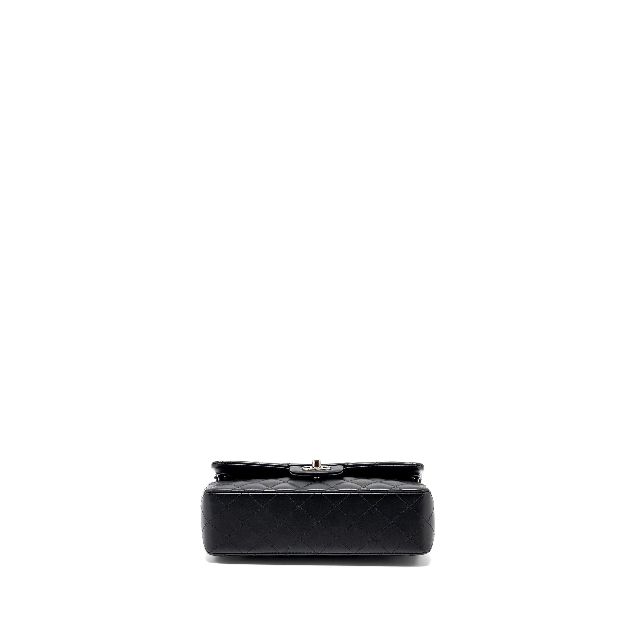 chanel-small-classic-double-flap-bag-lambskin-black-shwmicrochip