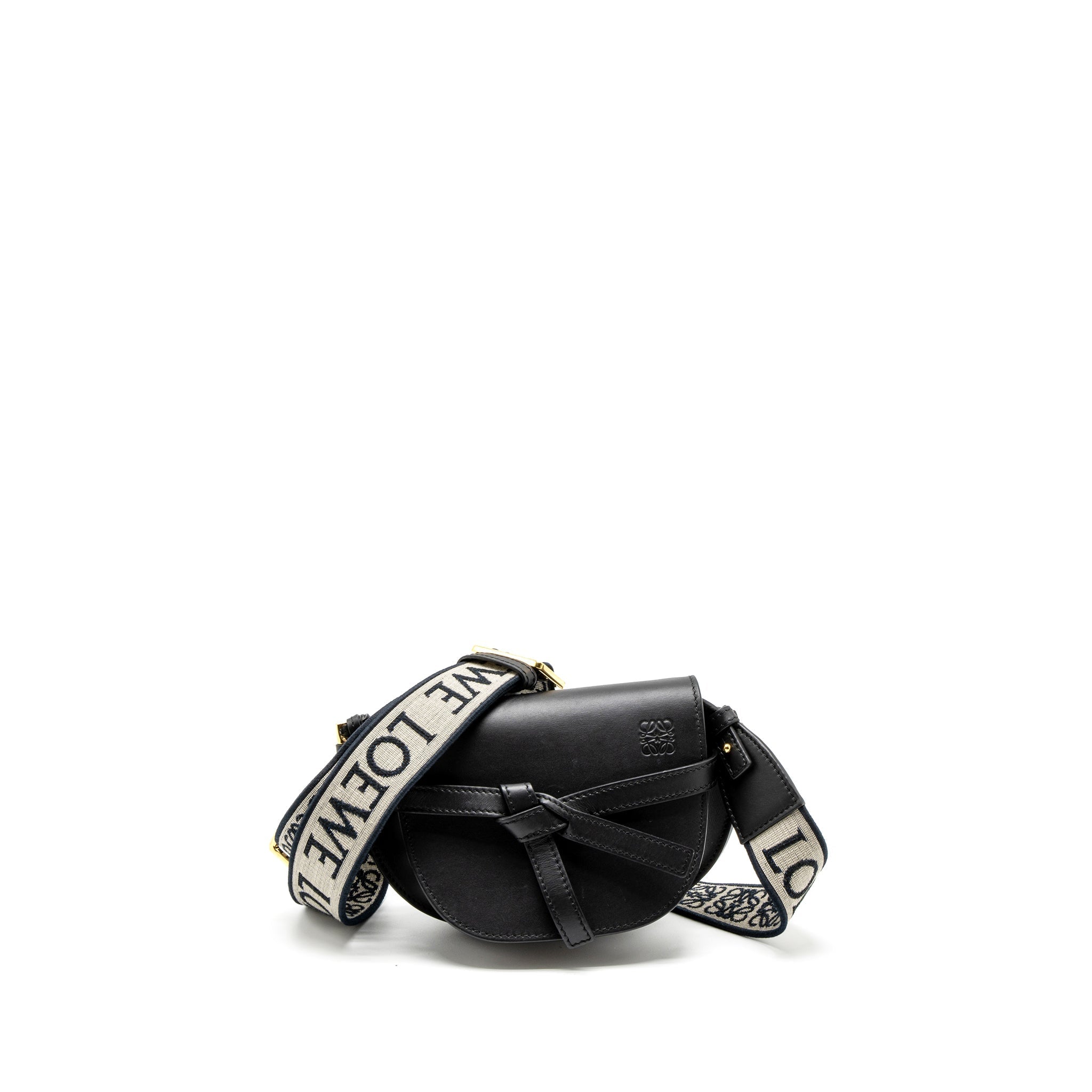 loewe-mini-gate-dual-bag-calfskin-black-ghw-1