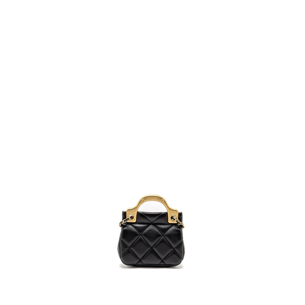 chanel-21a-top-handle-mini-flap-card-holder-with-chain-lambskin-black-ghw-copy