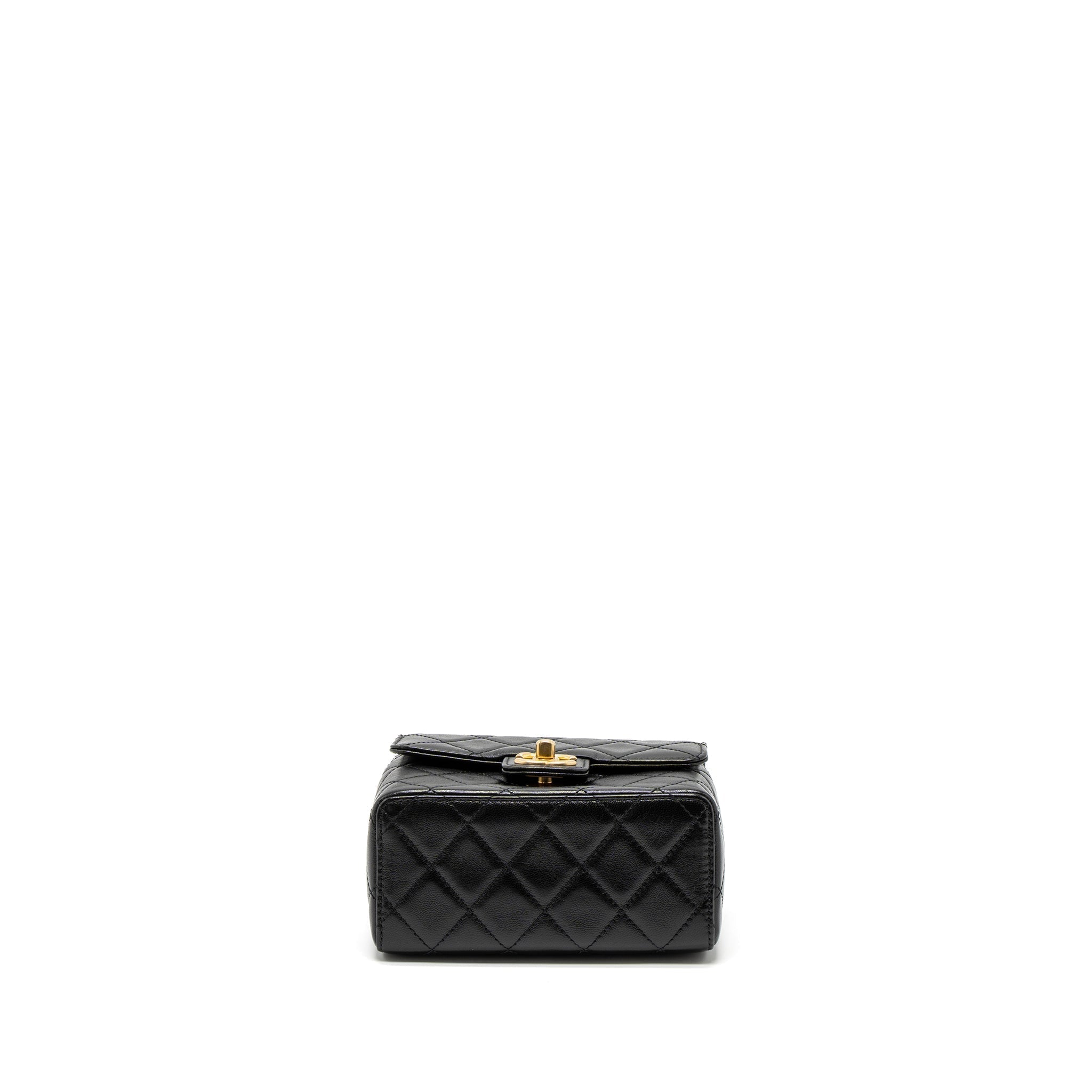 chanel-22k-retro-new-classic-square-mini-flap-bag-goatskin-black-brushed-ghw-microchip
