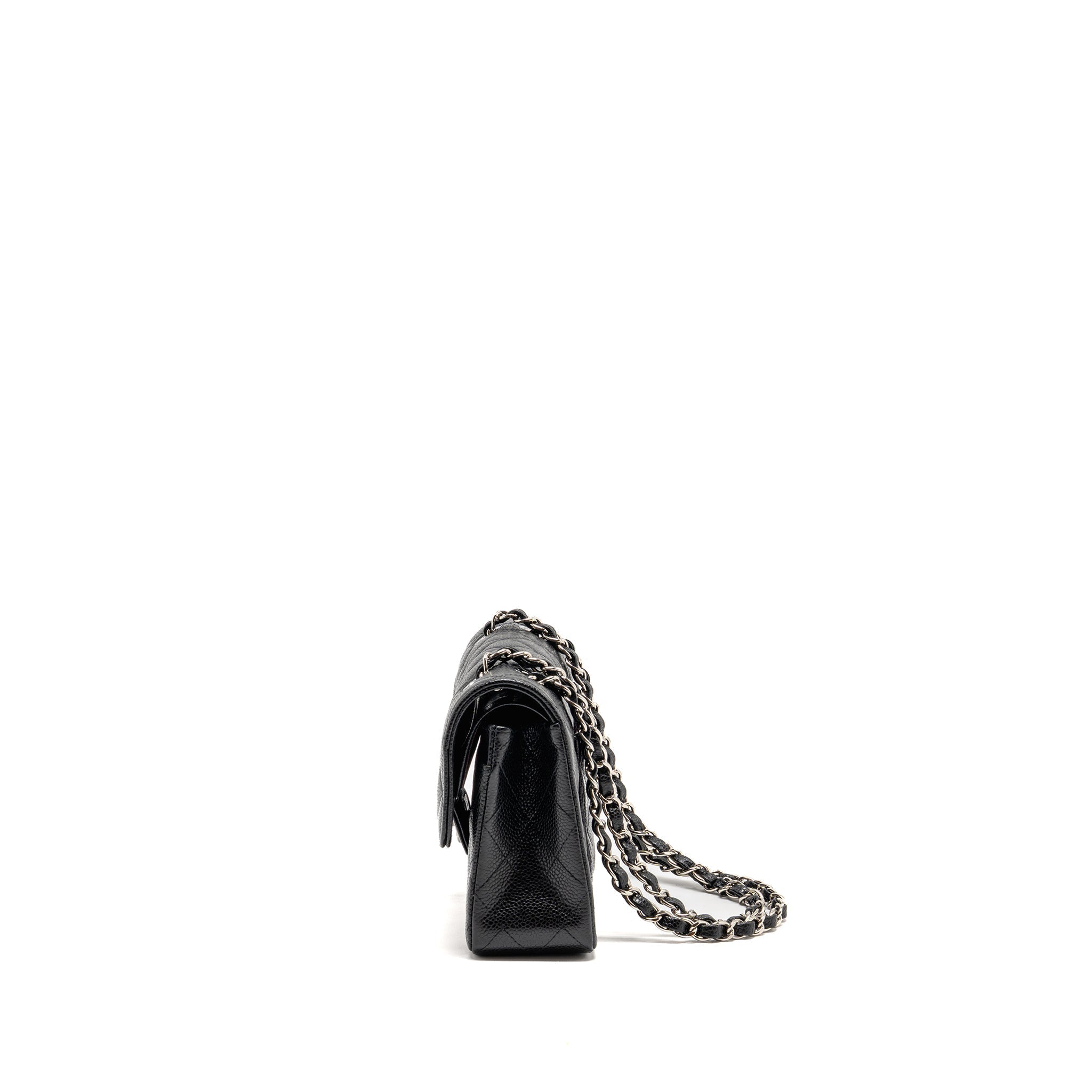 chanel-small-classic-double-flap-bag-caviar-black-shw-copy