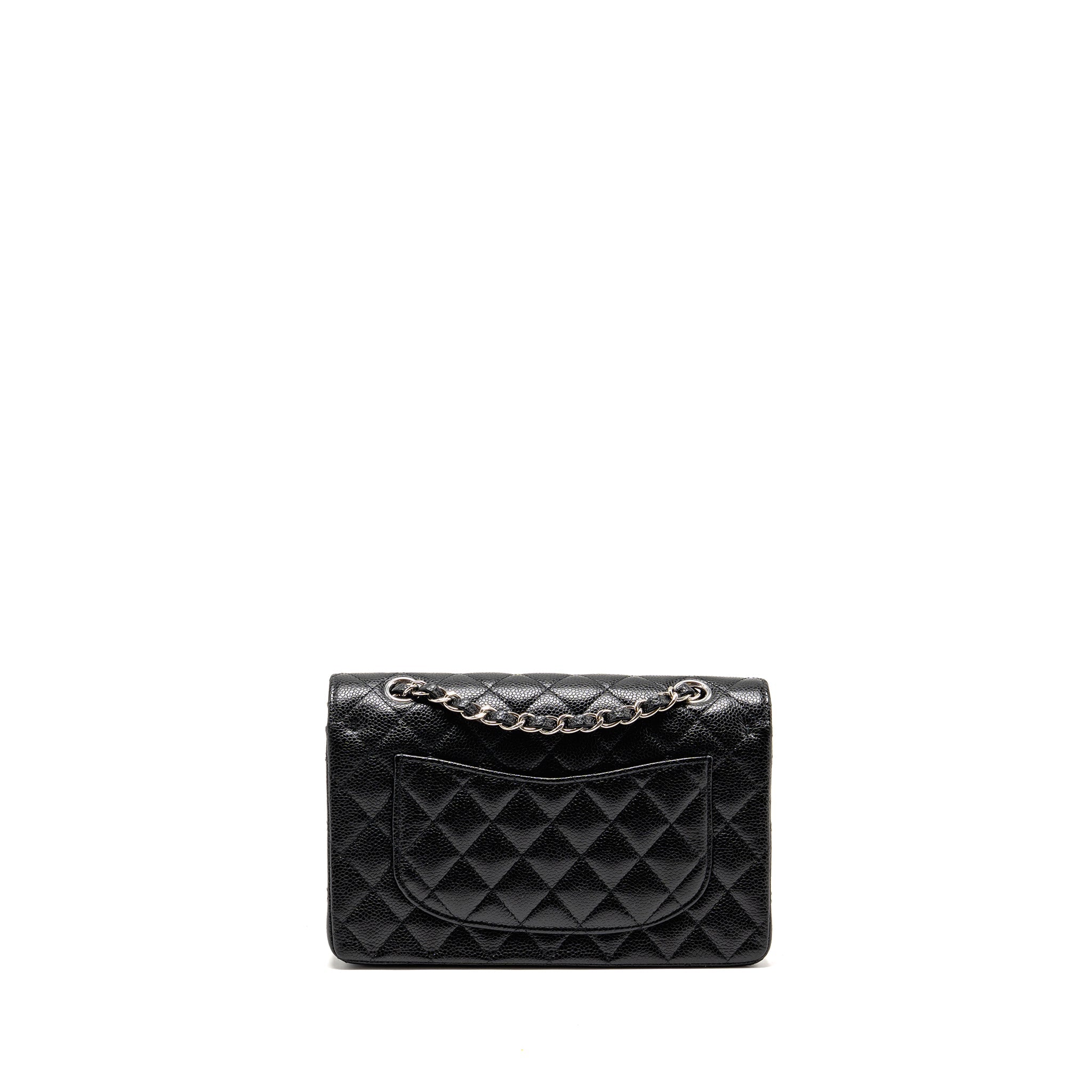 chanel-small-classic-double-flap-bag-caviar-black-shw-copy