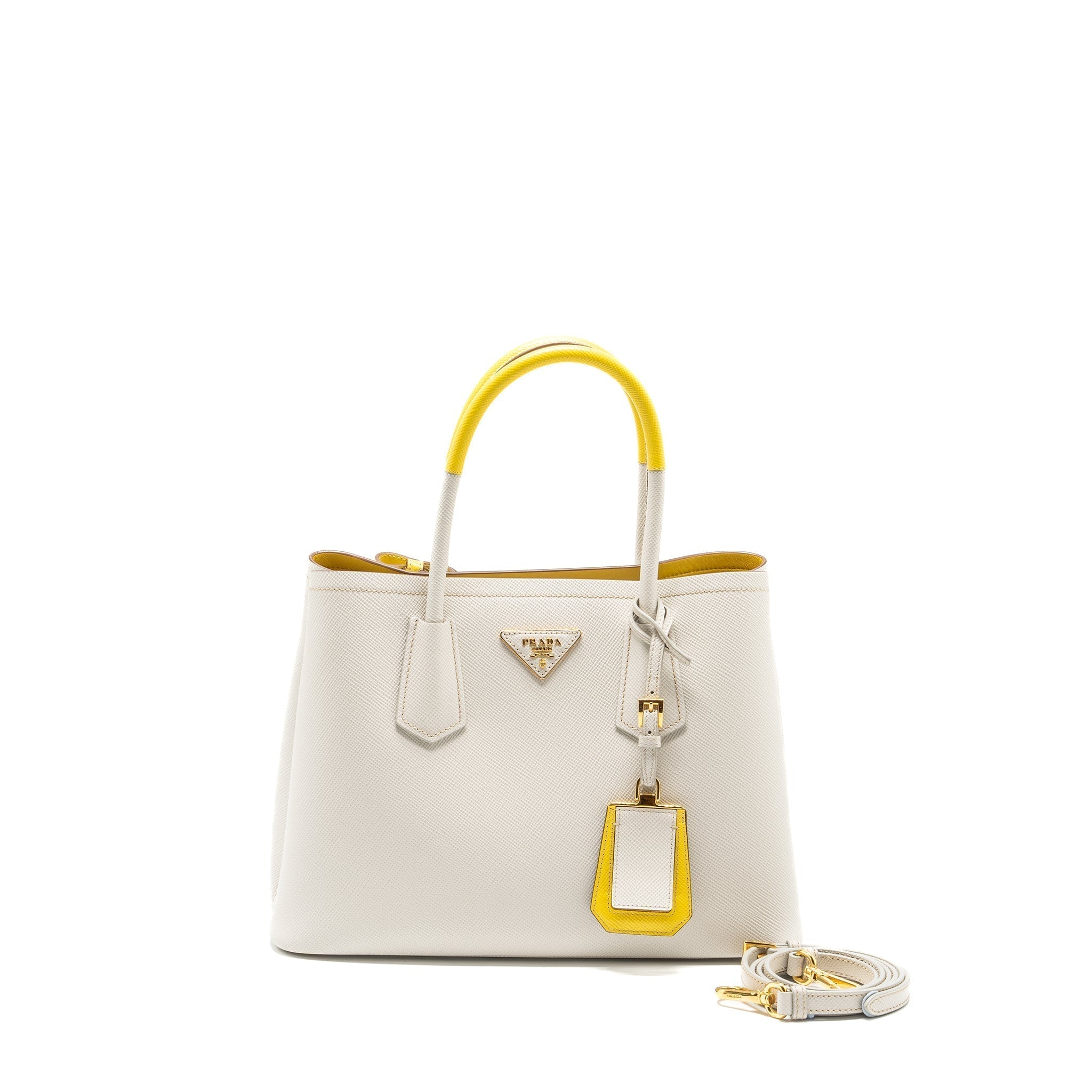 prada-small-saffiano-cuir-tote-bag-calfskin-white-yellow-ghw
