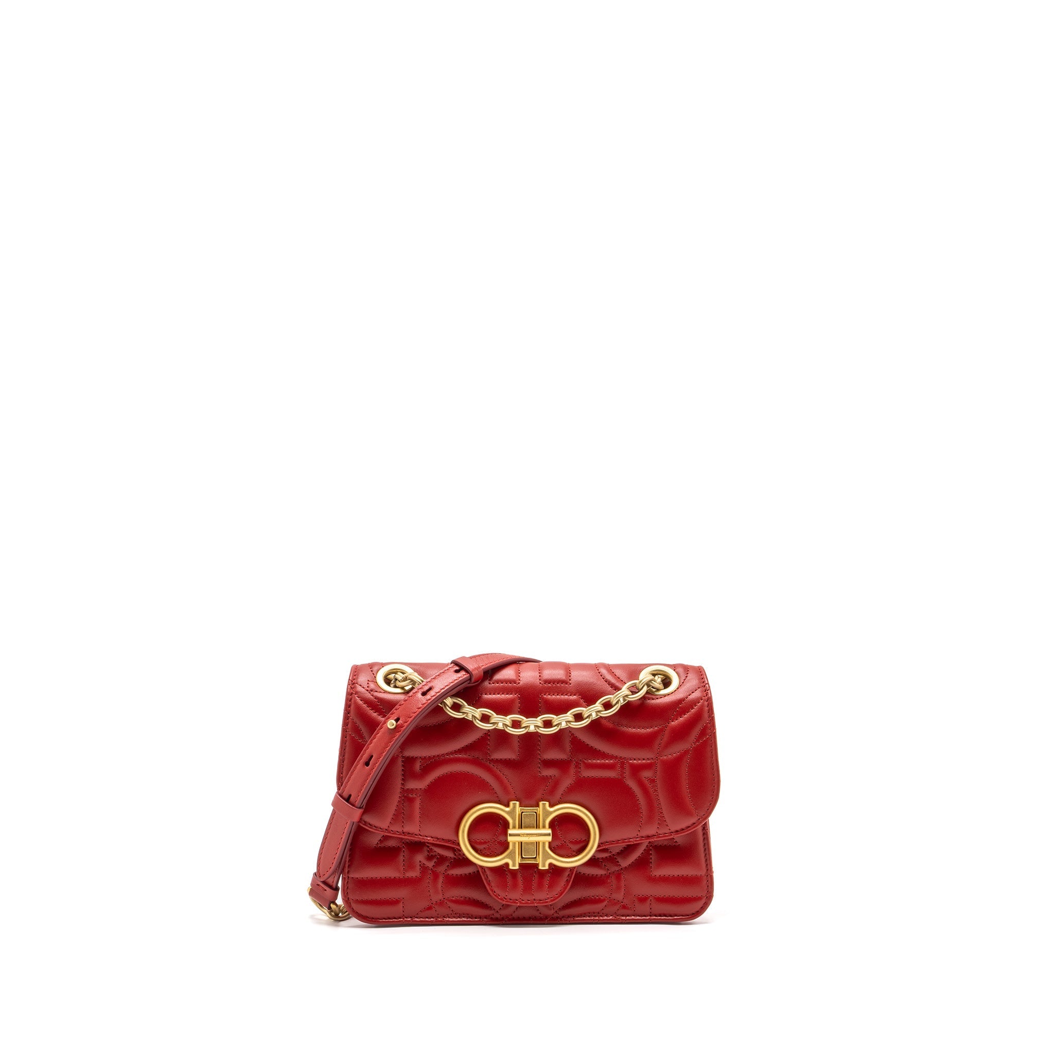 salvatore-ferragamo-glancing-shoulder-bag-calfskin-red-ghw