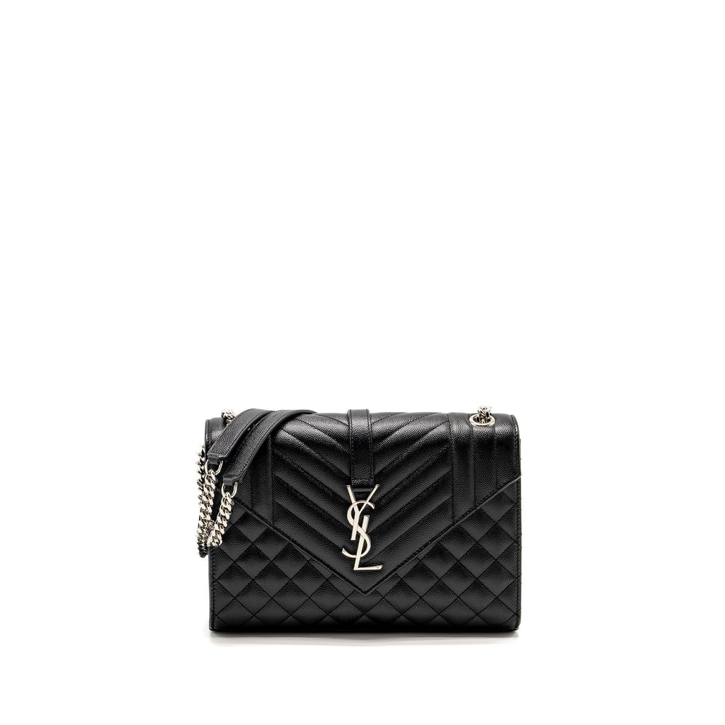 saint-laurent-ysl-medium-envelope-chain-bag-grained-calfskin-mix-matelasse-black-shw
