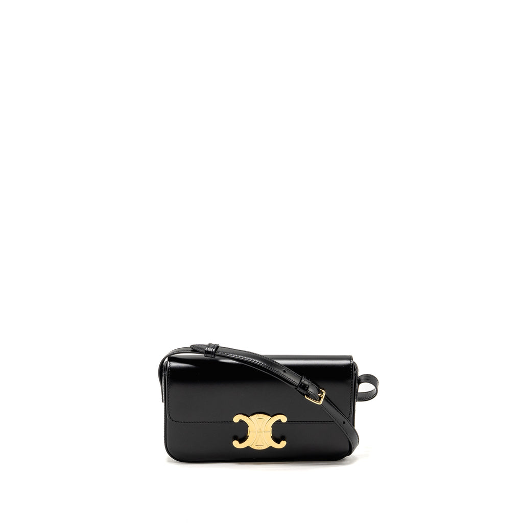 celine-triomphe-shoulder-bag-calfskin-black-ghw-copy