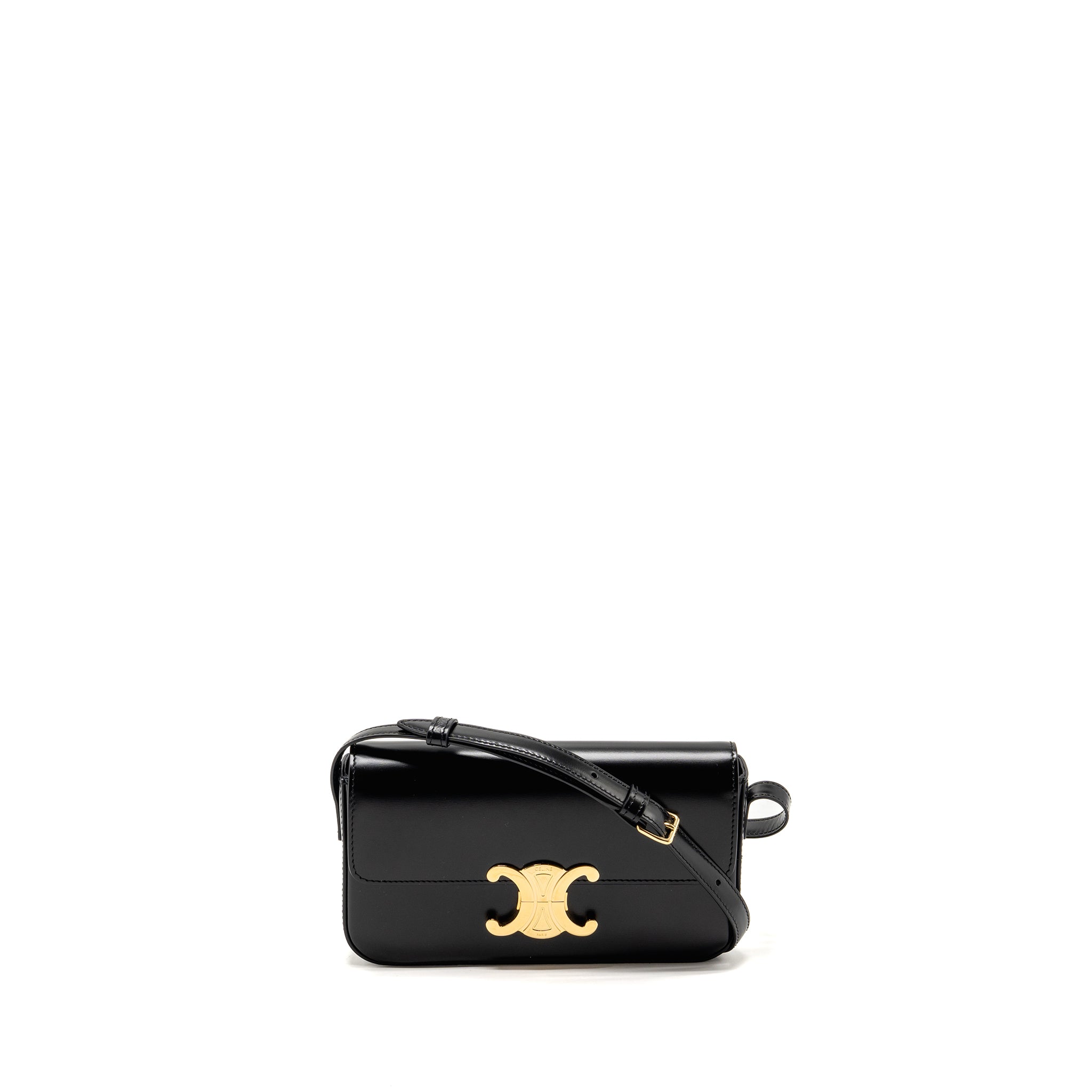celine-triomphe-shoulder-bag-calfskin-black-ghw-copy