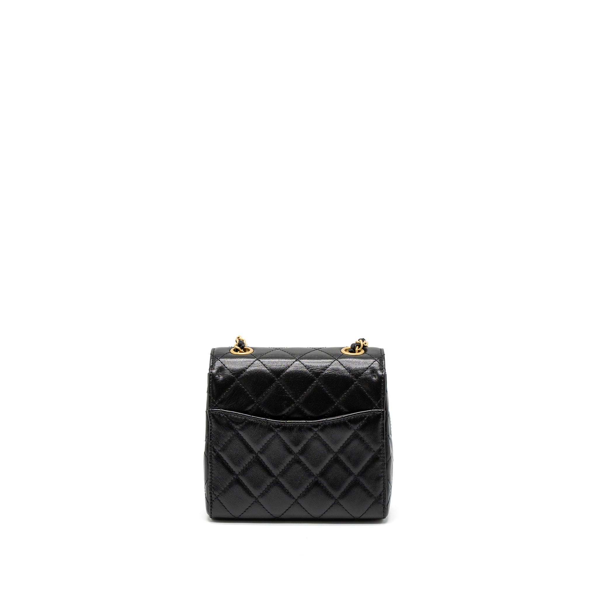 chanel-22k-retro-new-classic-square-mini-flap-bag-goatskin-black-brushed-ghw-microchip