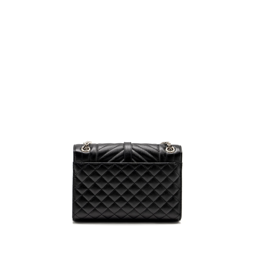 saint-laurent-ysl-medium-envelope-chain-bag-grained-calfskin-mix-matelasse-black-shw