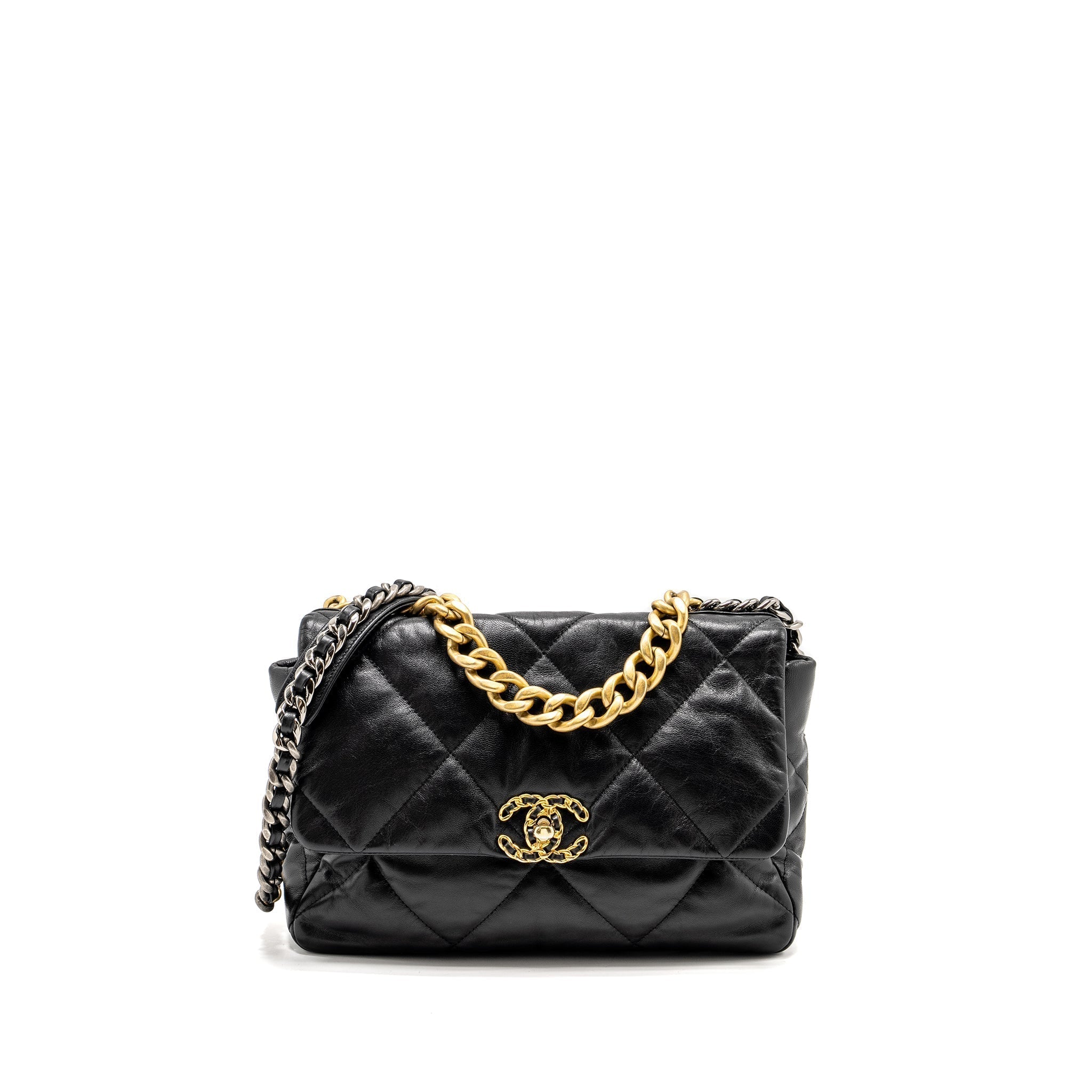 chanel-large-19-bag-lambskin-black-multicolour-hardware