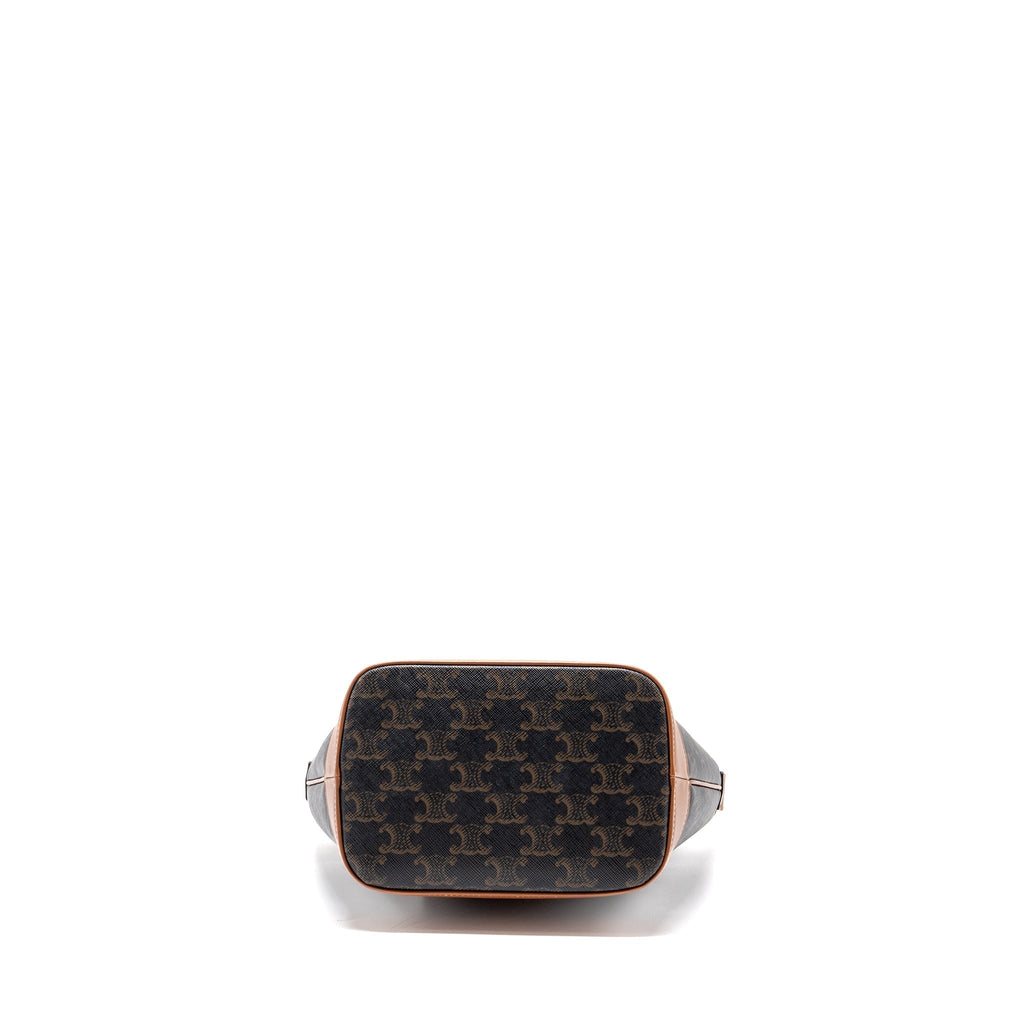 celine-small-bucket-bag-triomphe-canvas-leather-ghw