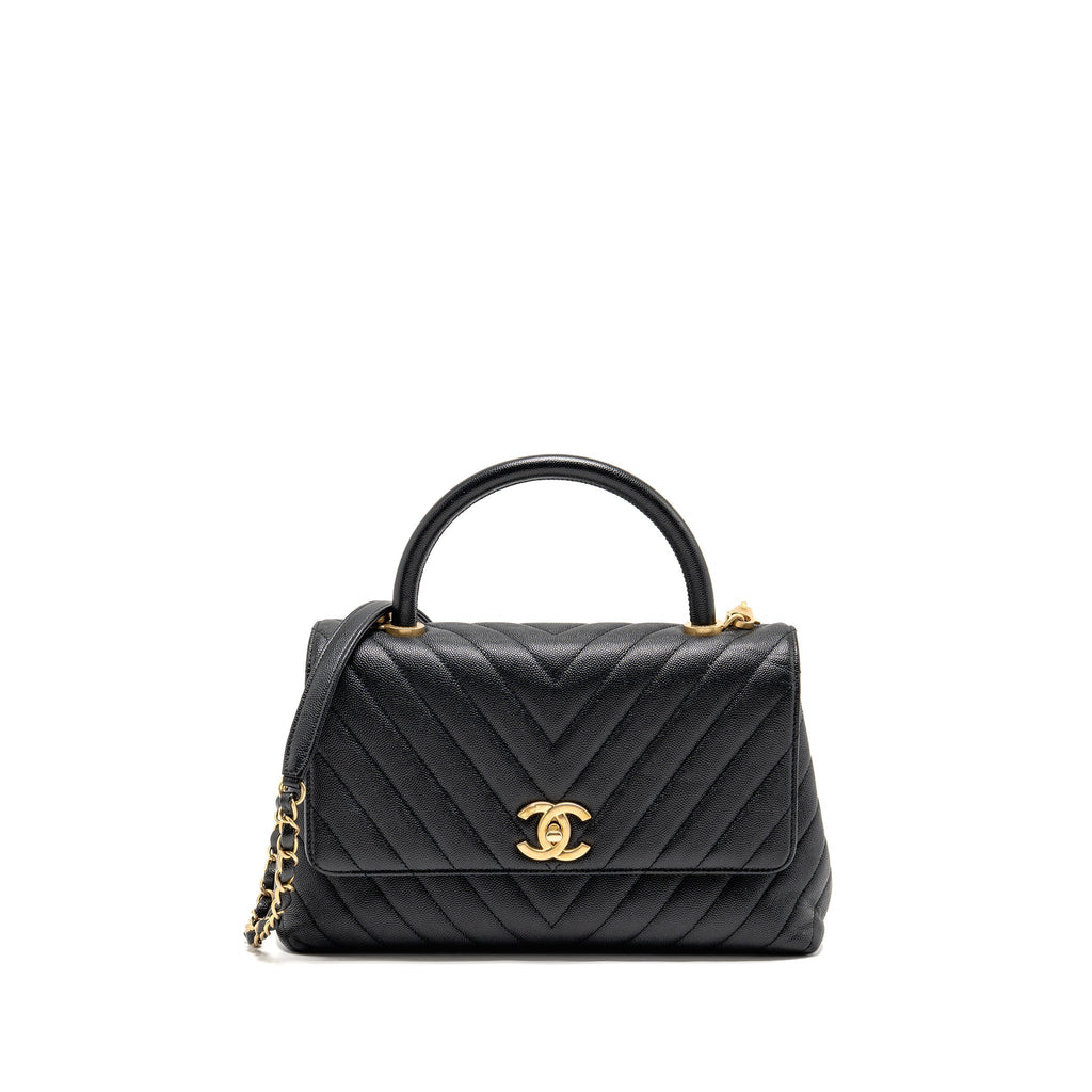 chanel-medium-chevron-coco-handle-caviar-black-ghw
