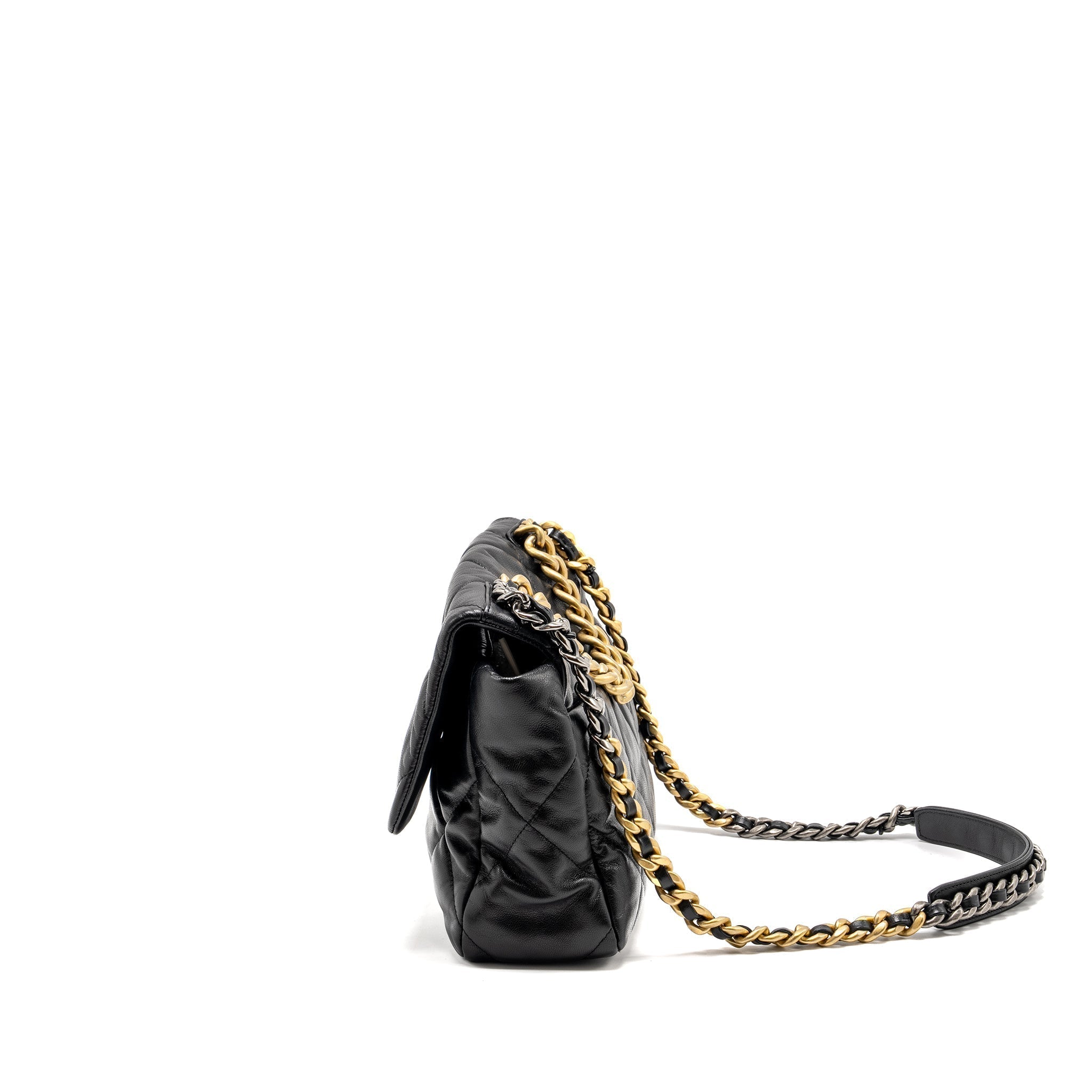 chanel-large-19-bag-lambskin-black-multicolour-hardware