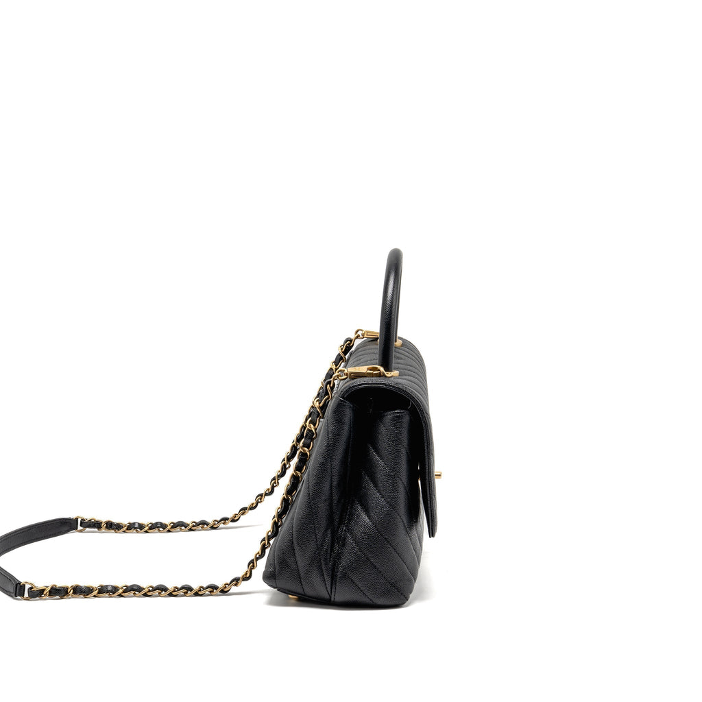 chanel-medium-chevron-coco-handle-caviar-black-ghw