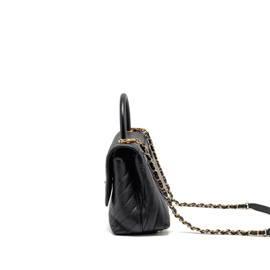 chanel-medium-chevron-coco-handle-caviar-black-ghw