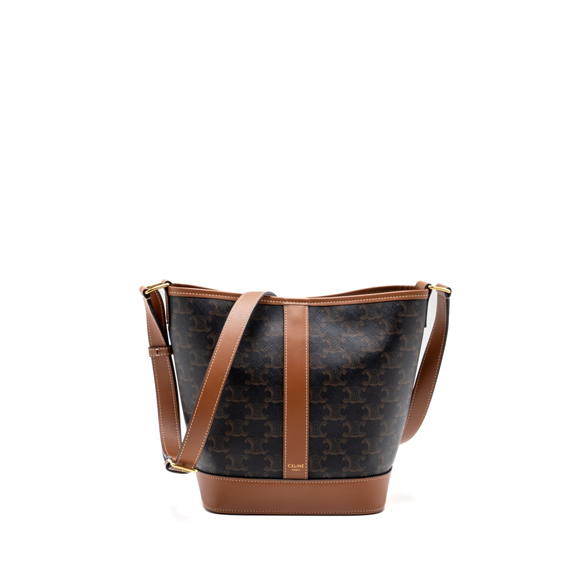 celine-small-bucket-bag-triomphe-canvas-leather-ghw