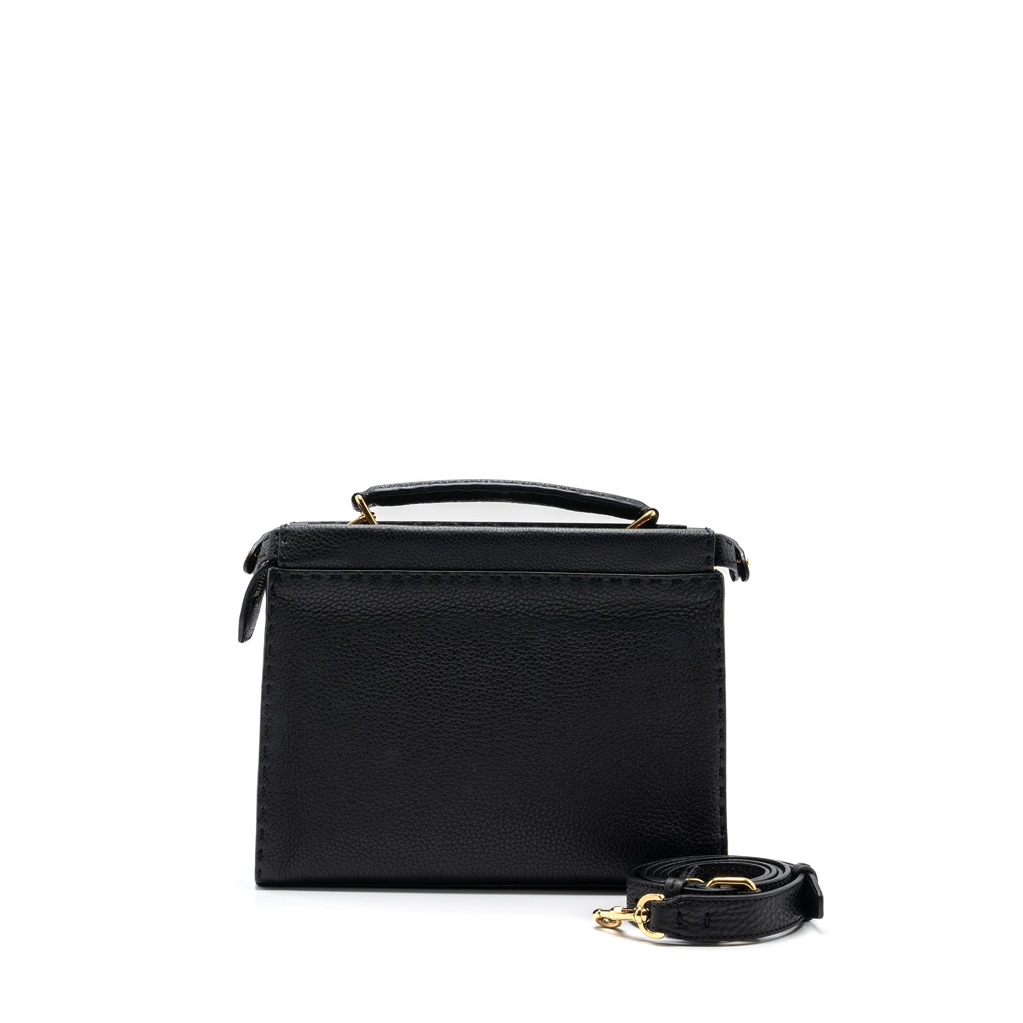 fendi-peekaboo-fit-mini-selleria-bag-with-topstiching-leather-black-ghw-copy