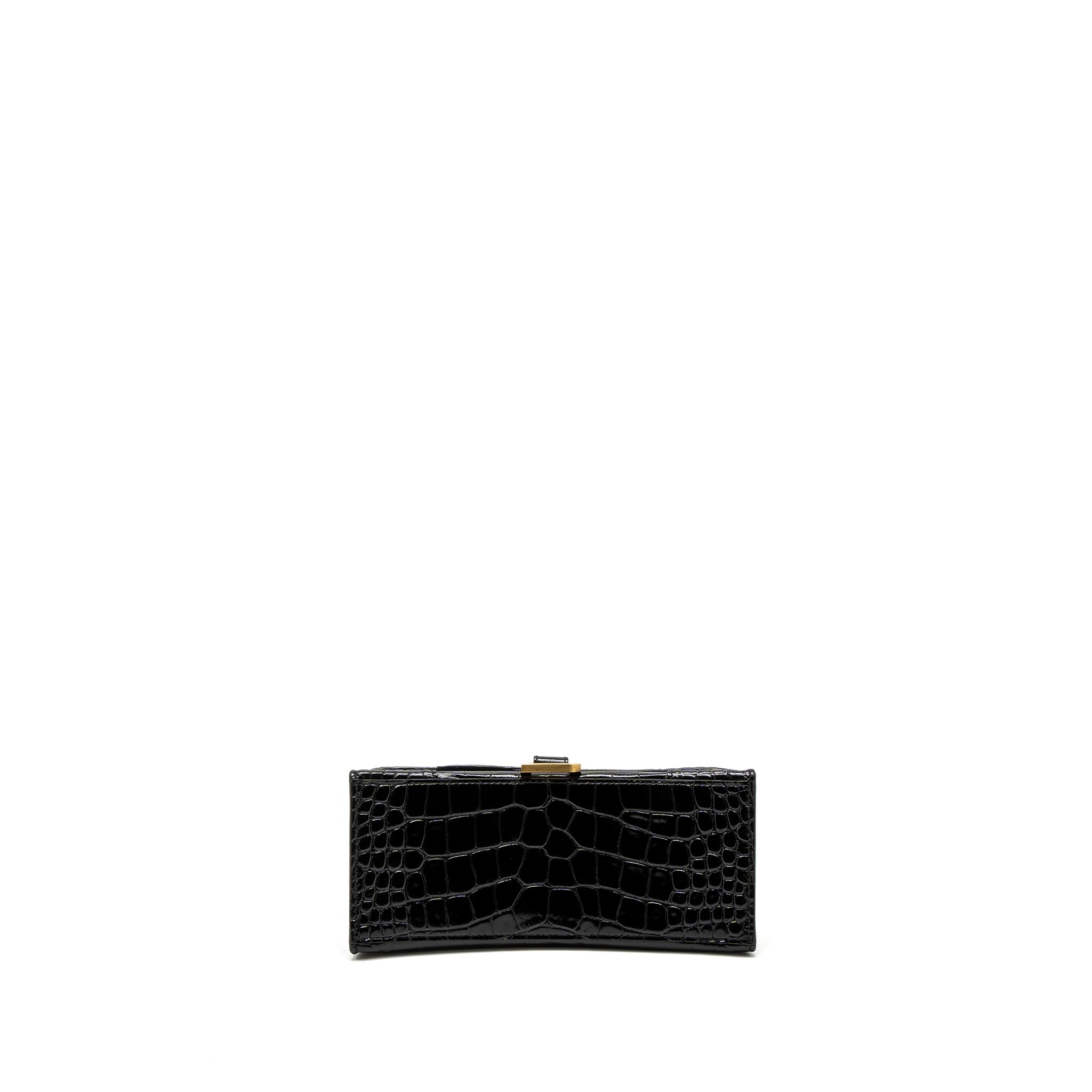 balenciaga-small-hourglass-bag-croc-embossed-leather-black-ghw