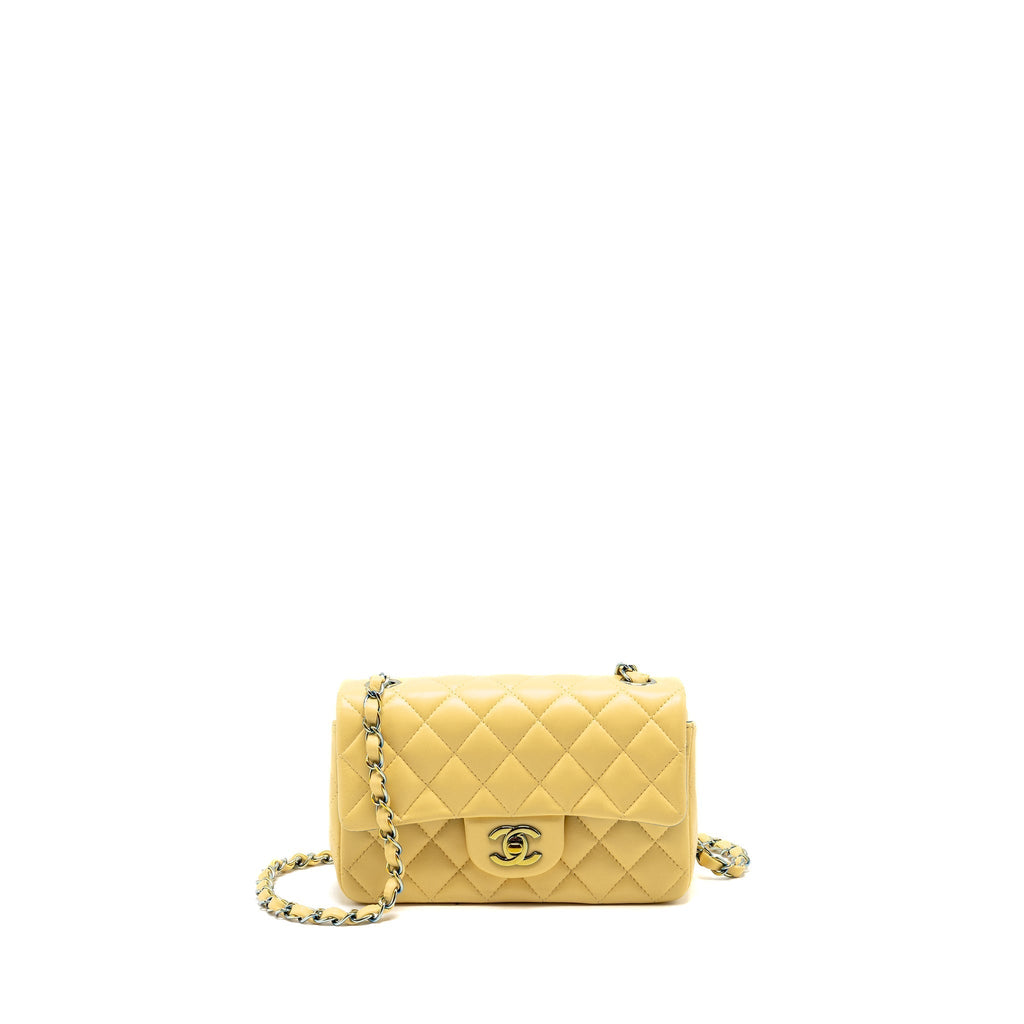 chanel-mini-rectangular-flap-bag-lambskin-yelllow-blue-with-iridescent-blue-hardware-copy-1