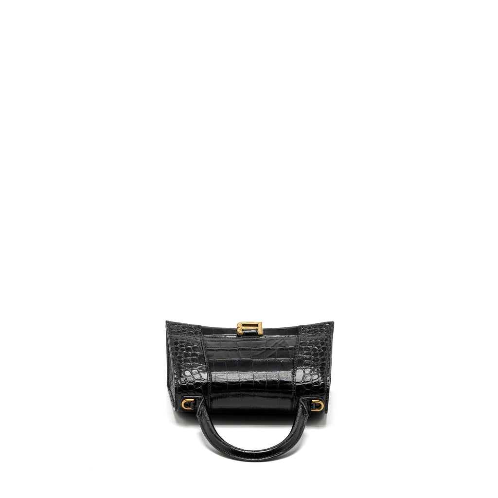 balenciaga-small-hourglass-bag-croc-embossed-leather-black-ghw