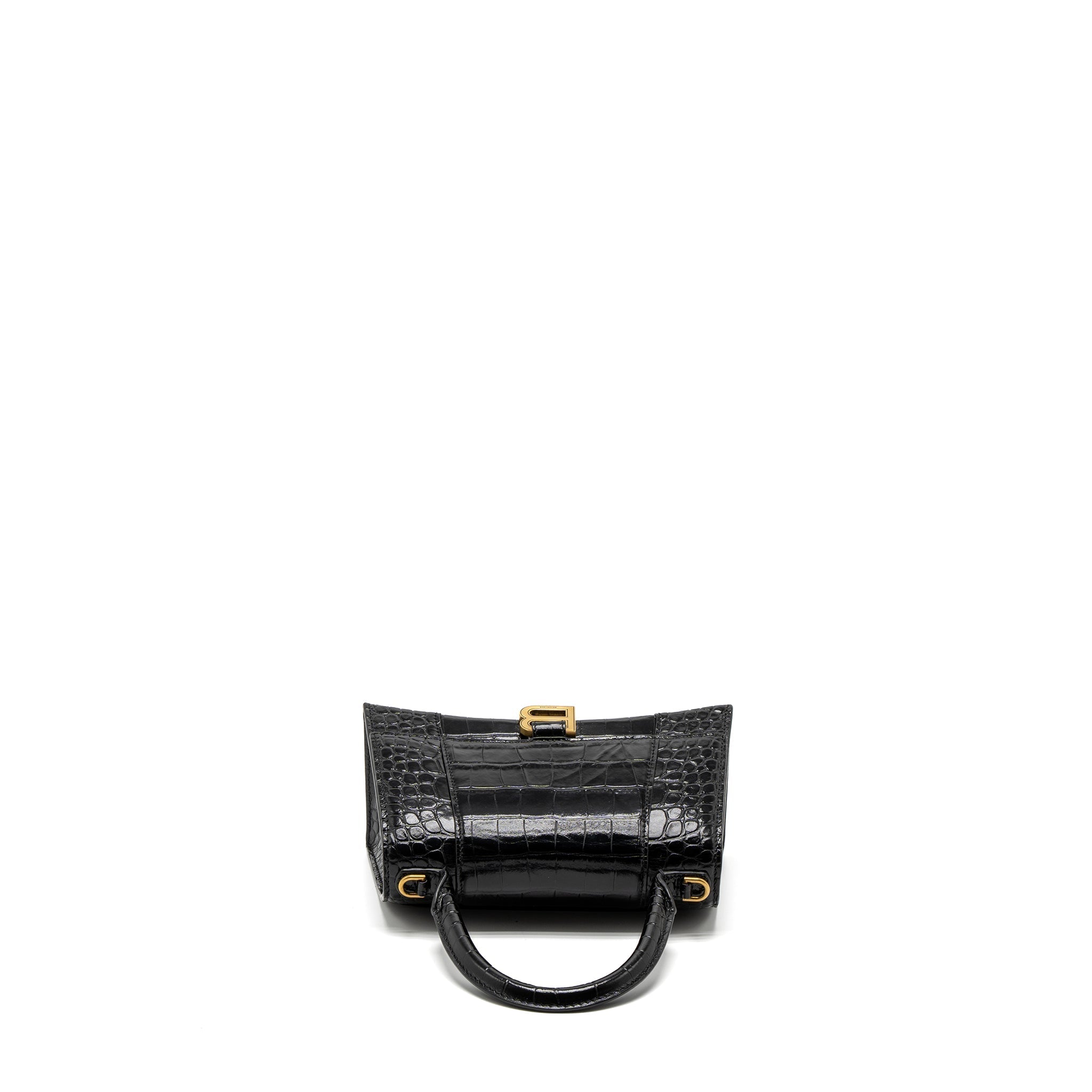 balenciaga-small-hourglass-bag-croc-embossed-leather-black-ghw