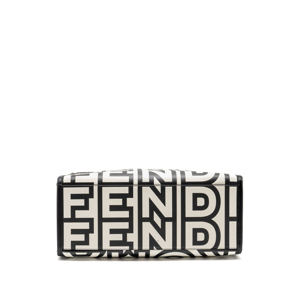 fendi-medium-sunshine-roma-shopping-bag-calfskin-black-white-shw-copy