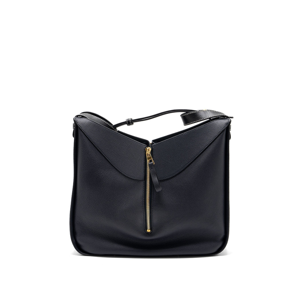 loewe-medium-hammock-bag-grained-calfskin-dark-blue-ghw
