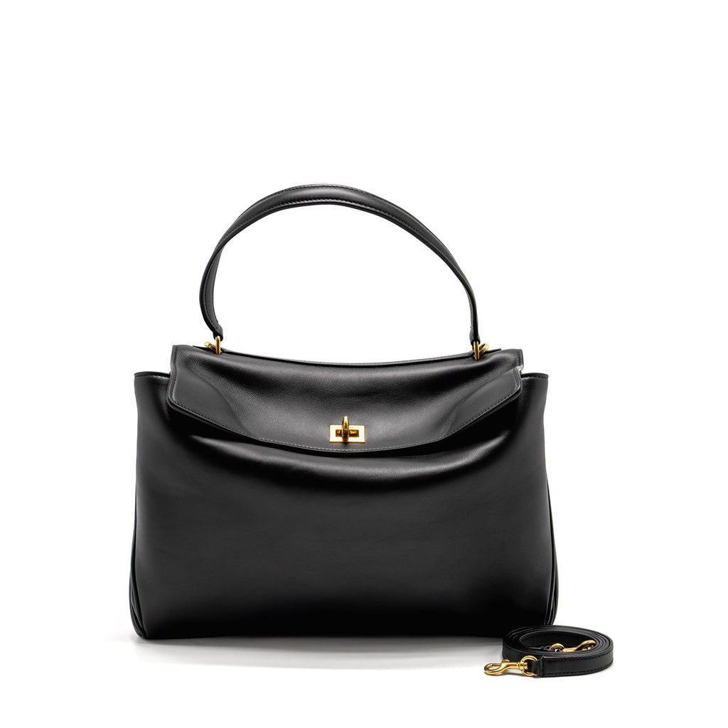 balenciaga-medium-rodeo-handbag-smooth-calfskin-black-ghw