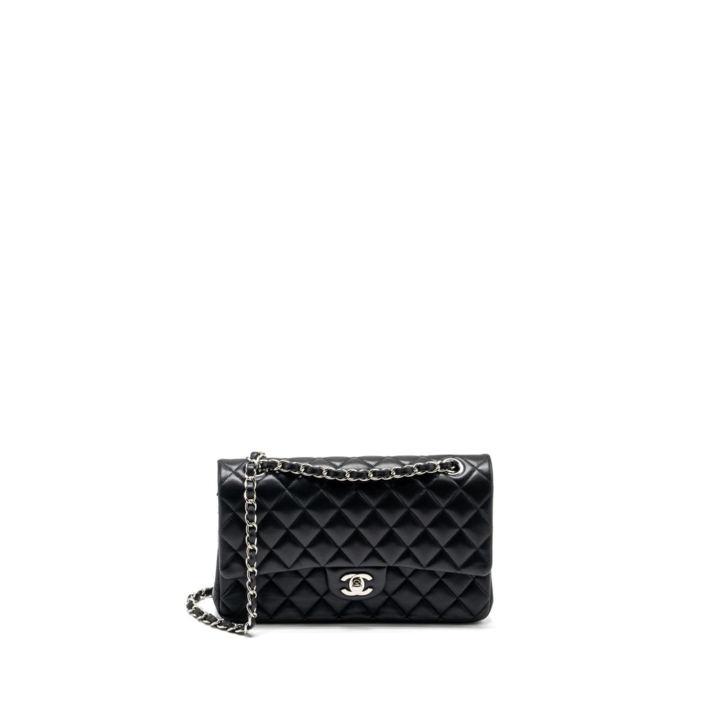 chanel-medium-classic-double-flap-bag-lambskin-black-shw-copy-1