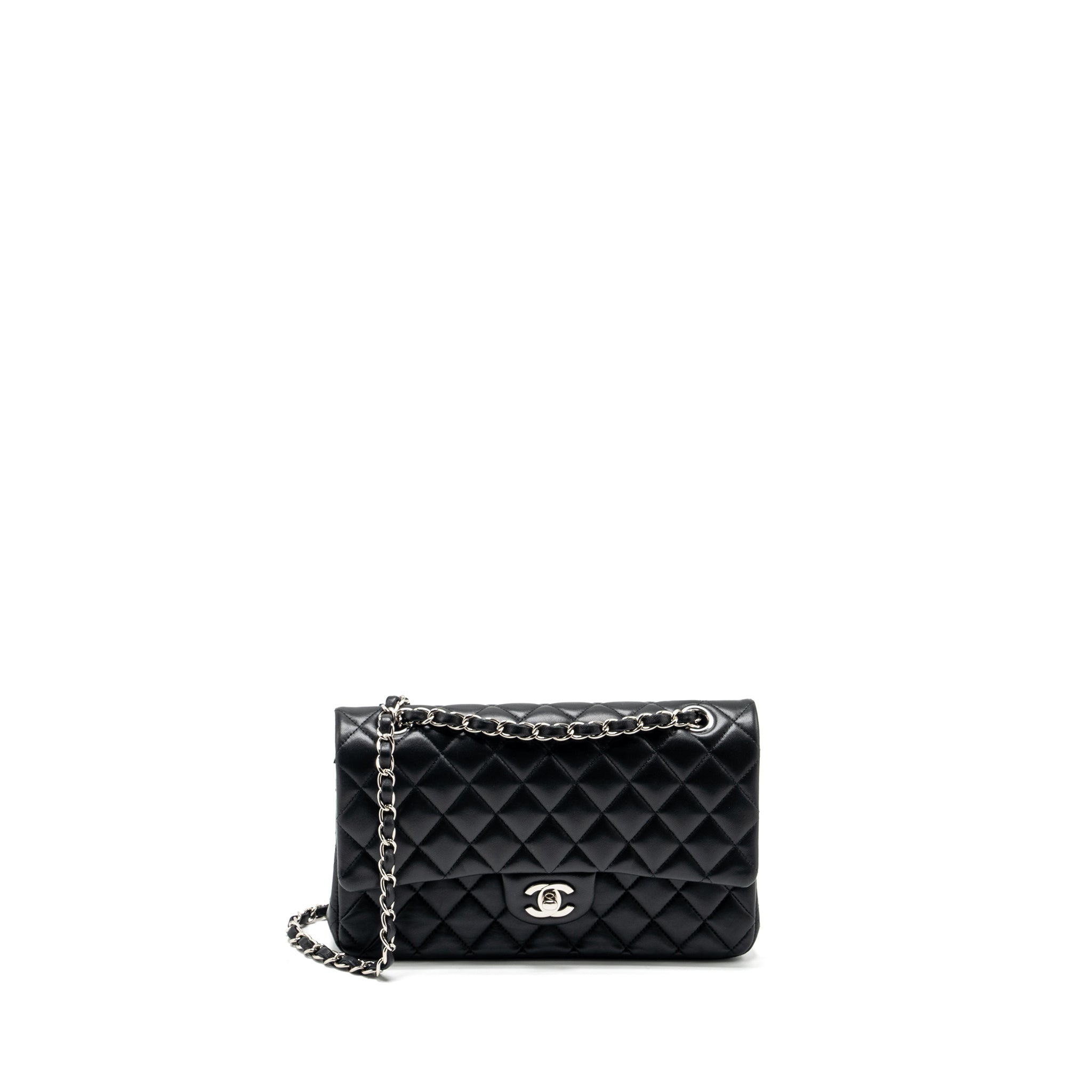 chanel-medium-classic-double-flap-bag-lambskin-black-shw-copy-1