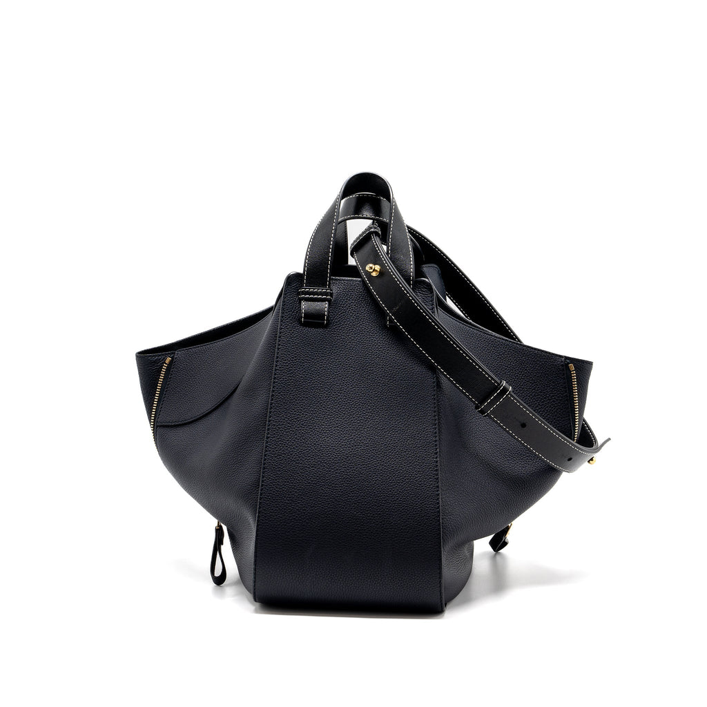 loewe-medium-hammock-bag-grained-calfskin-dark-blue-ghw