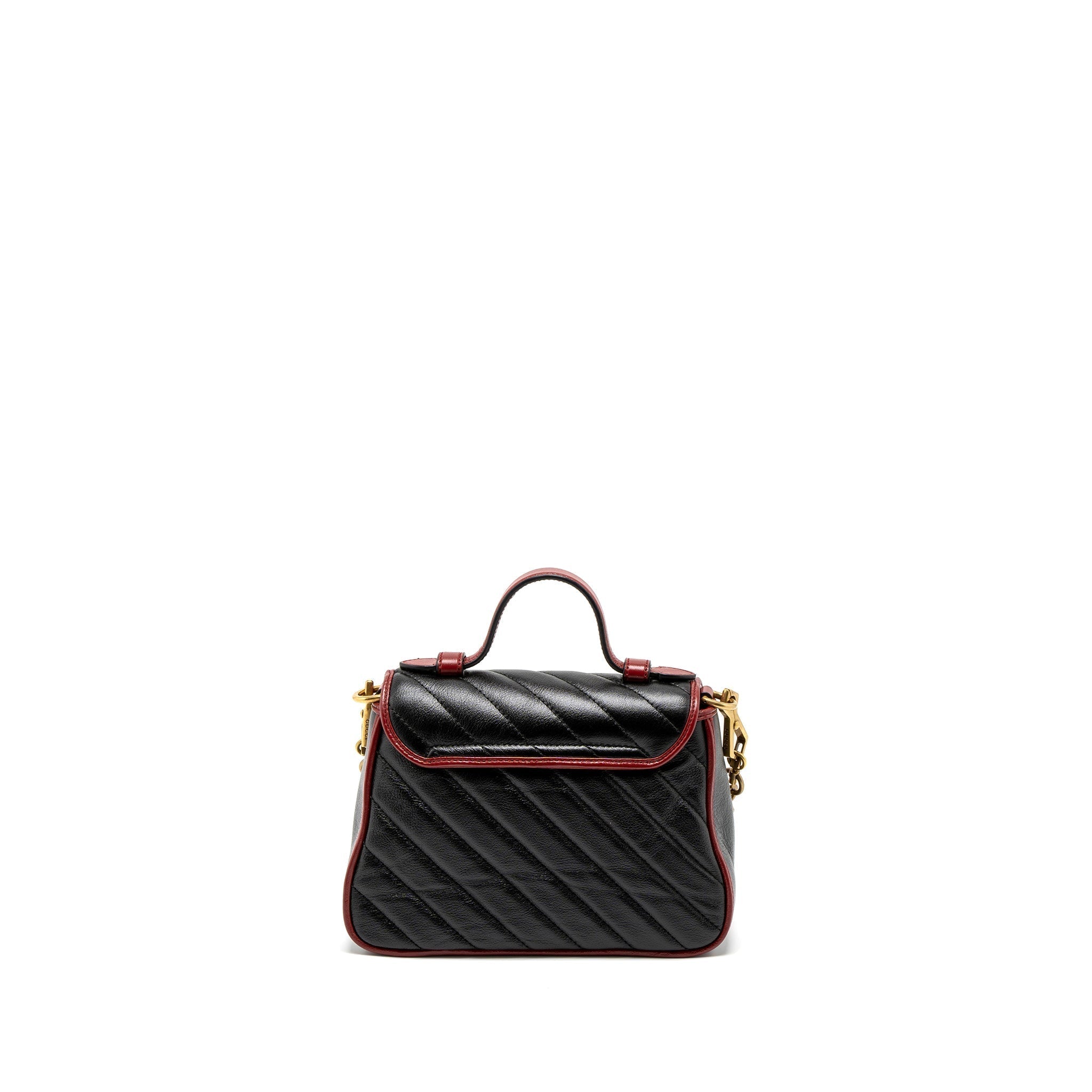 gucci-gg-marmont-mini-top-handle-bag-calfskin-black-red-ghw-1