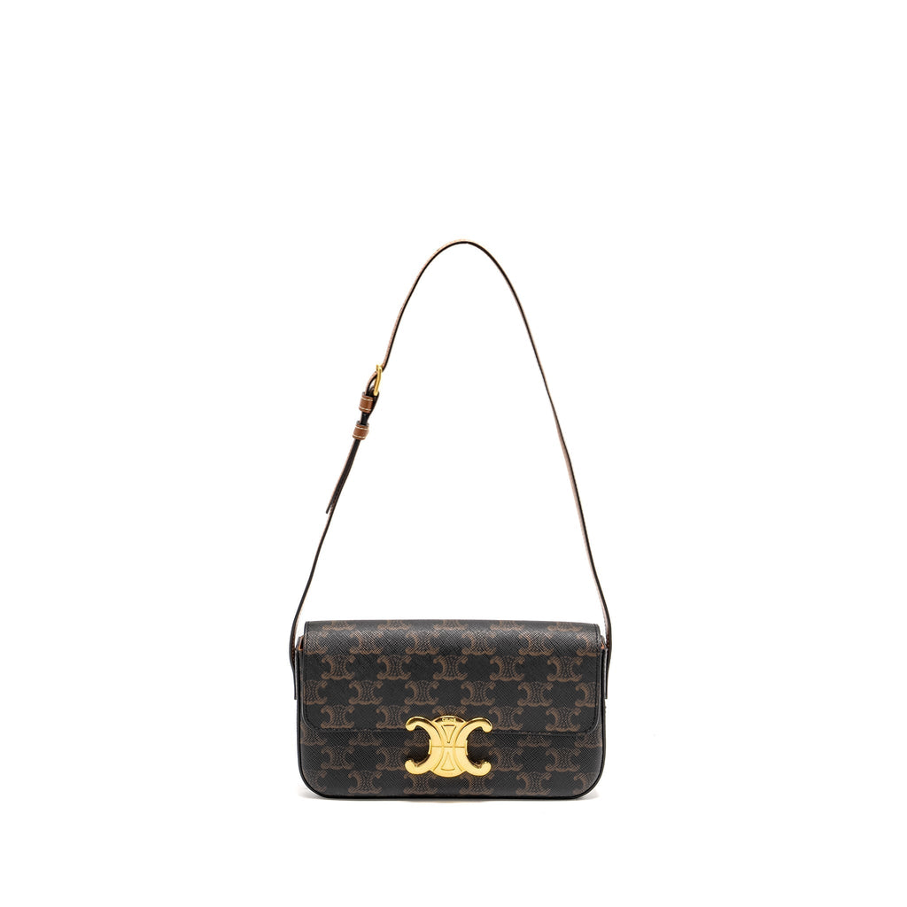 celine-triomphe-shoulder-bag-triomphe-canvas-calfskin-tan-ghw-1