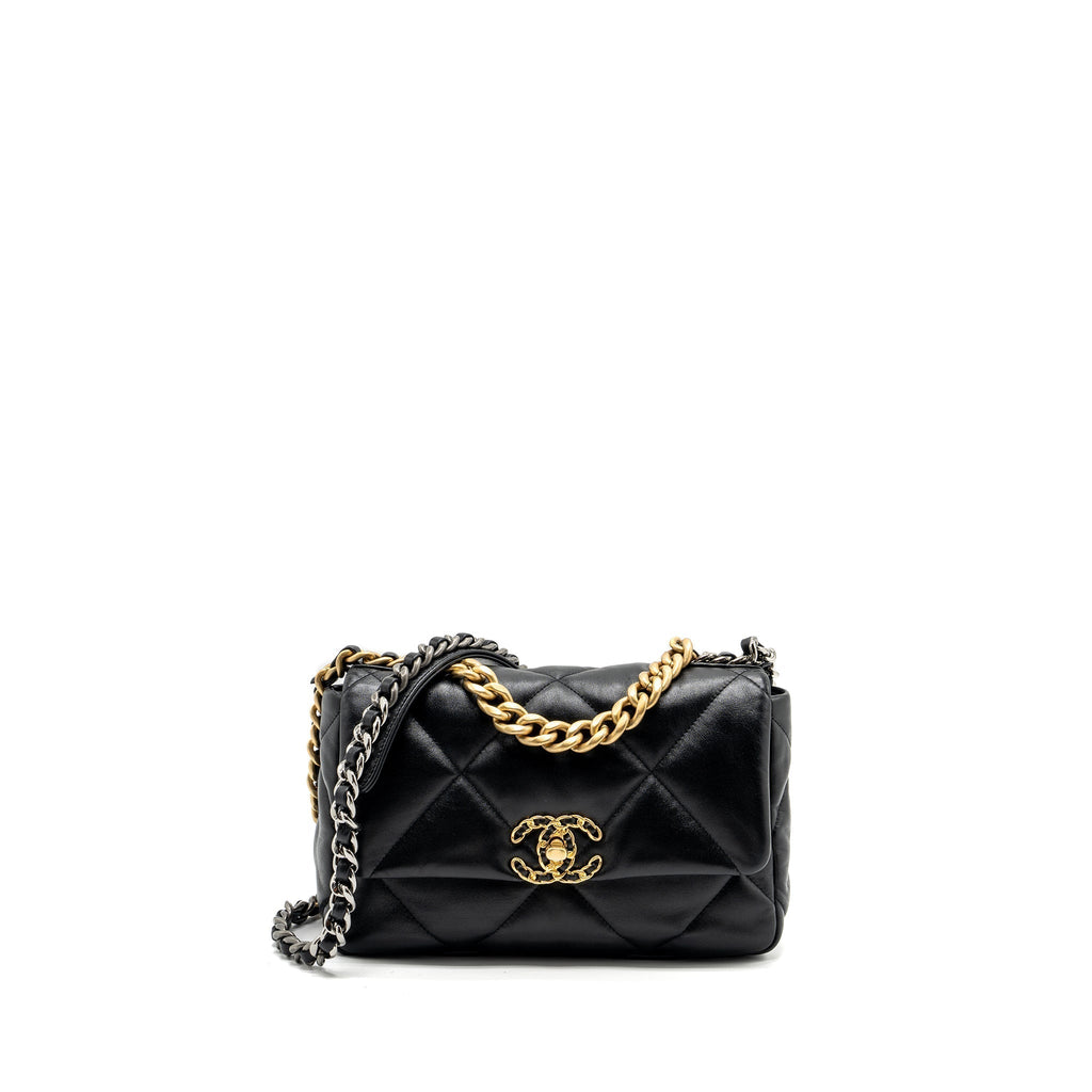 chanel-small-19-bag-lambskin-black-multicolour-hardware-microchip-copy