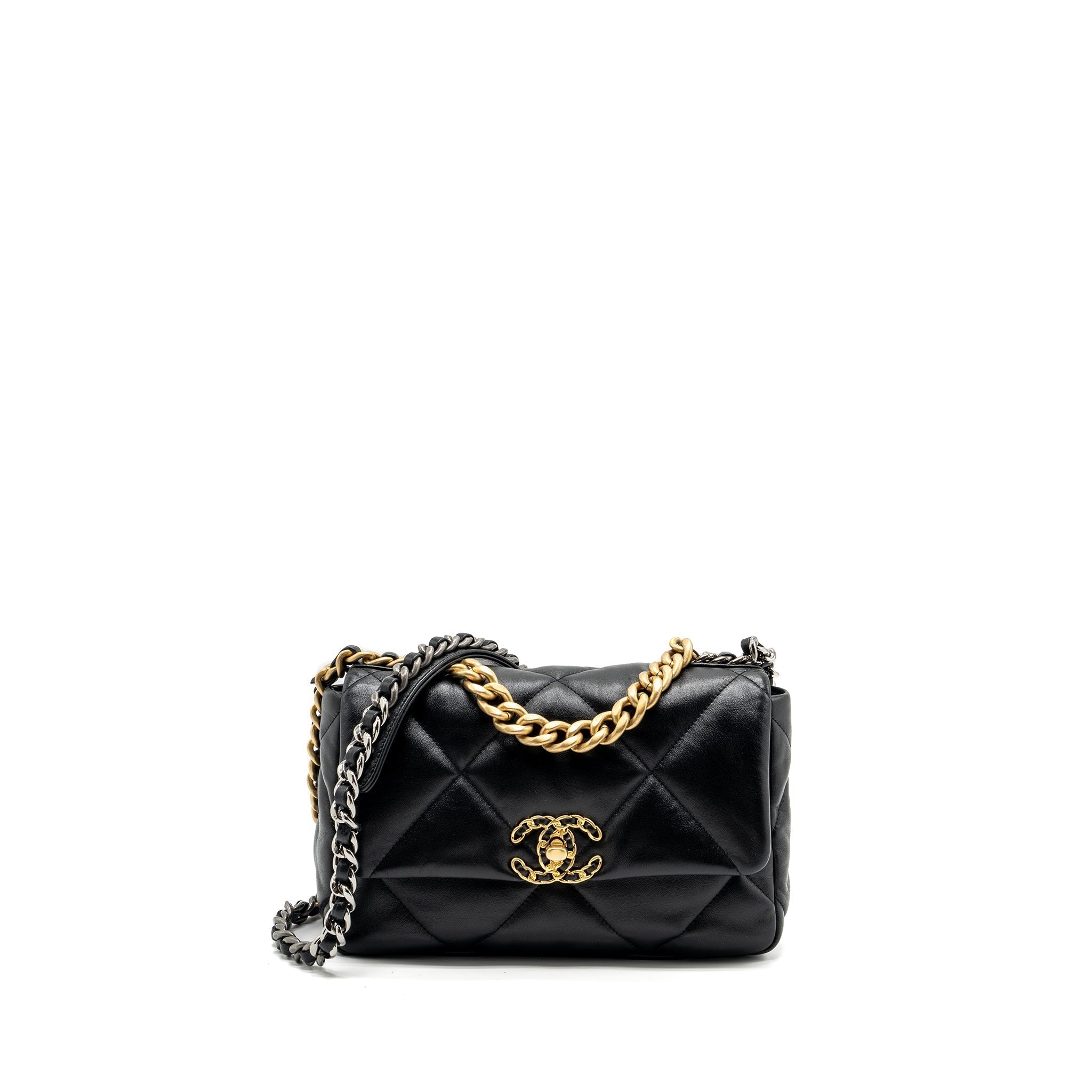 chanel-small-19-bag-lambskin-black-multicolour-hardware-microchip-copy