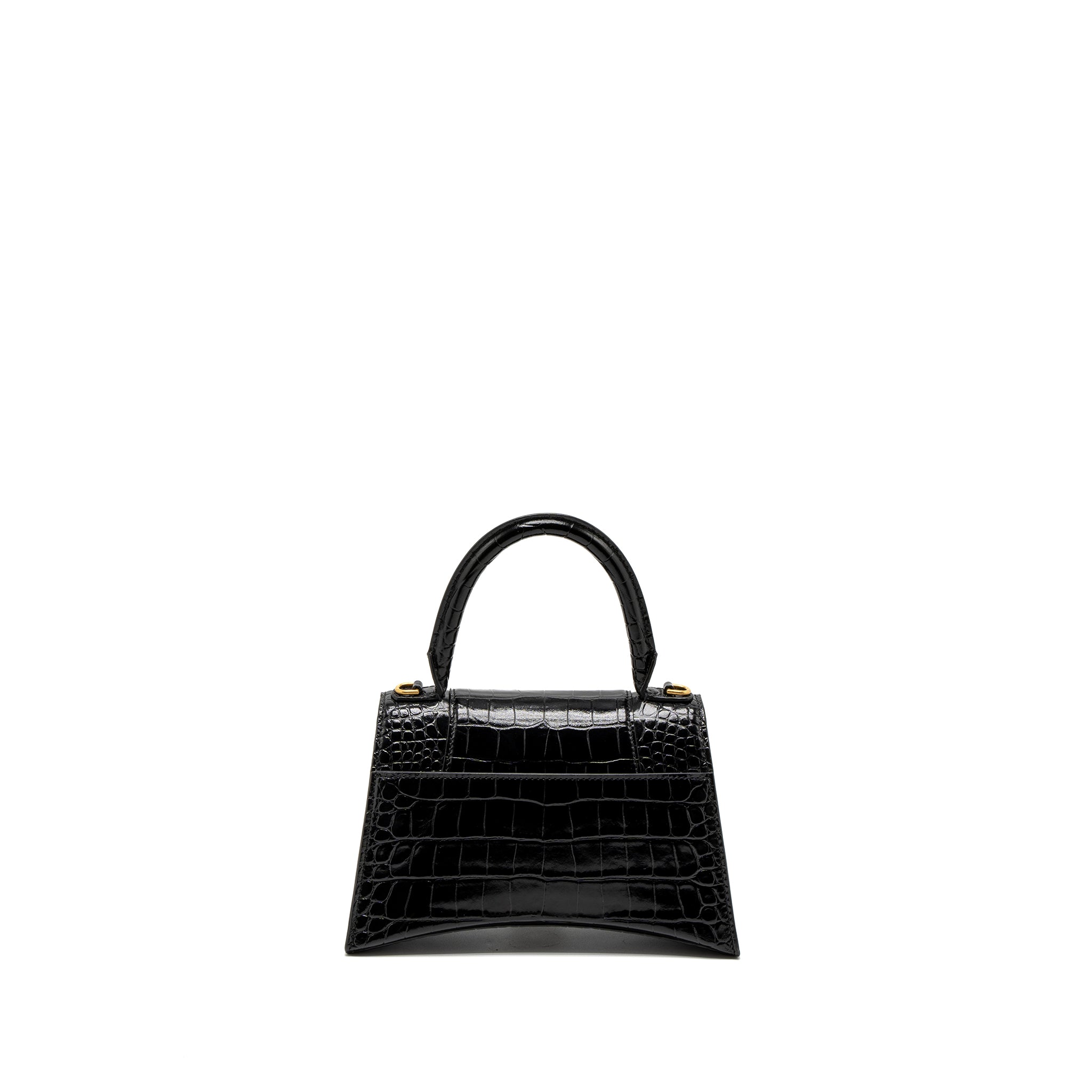 balenciaga-small-hourglass-bag-croc-embossed-leather-black-ghw
