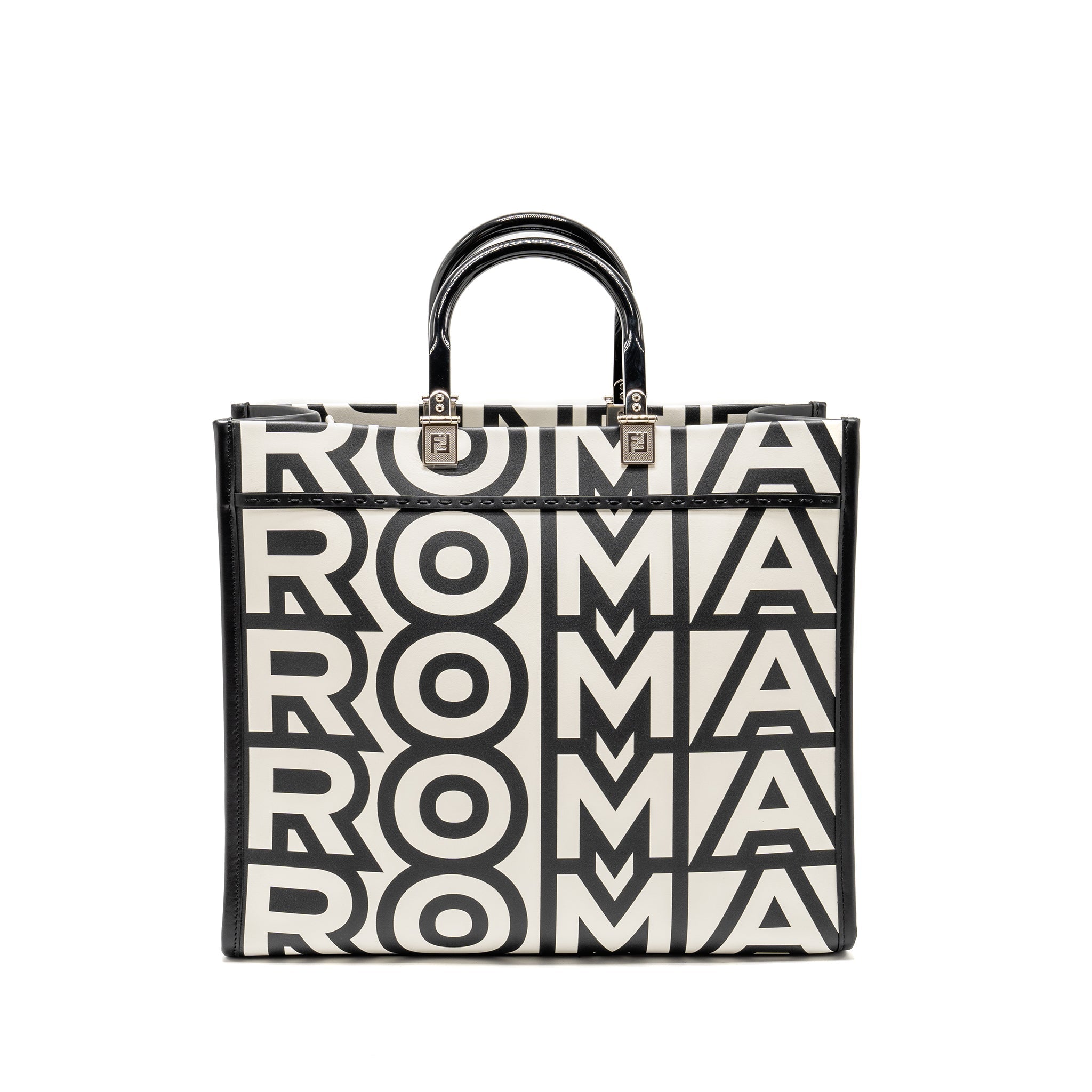 fendi-medium-sunshine-roma-shopping-bag-calfskin-black-white-shw-copy