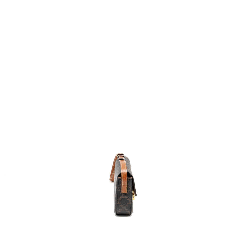 celine-triomphe-shoulder-bag-triomphe-canvas-calfskin-tan-ghw-1