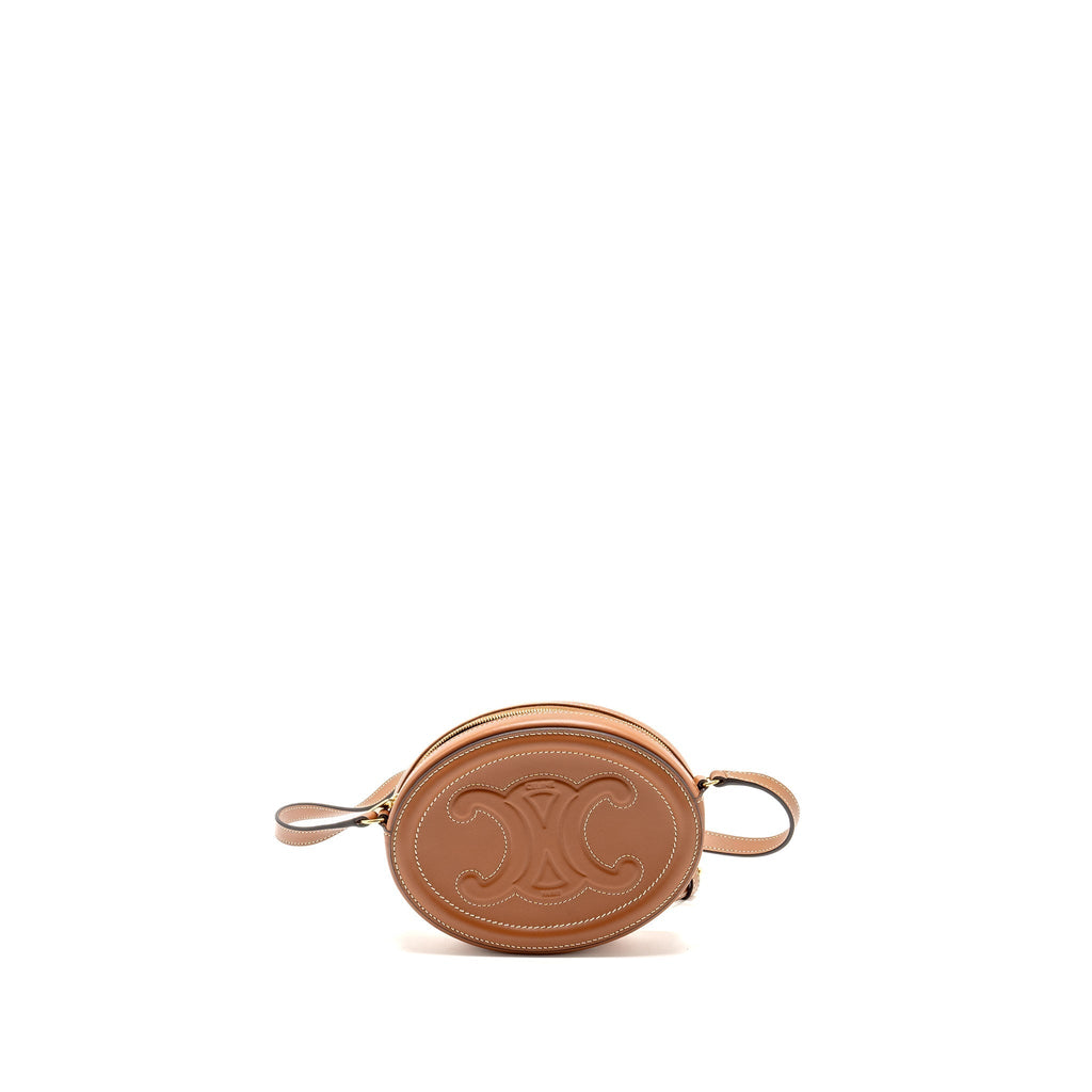 celine-crossbody-oval-purse-cuirass-triomphe-smooth-calfskin-tan-ghw-2
