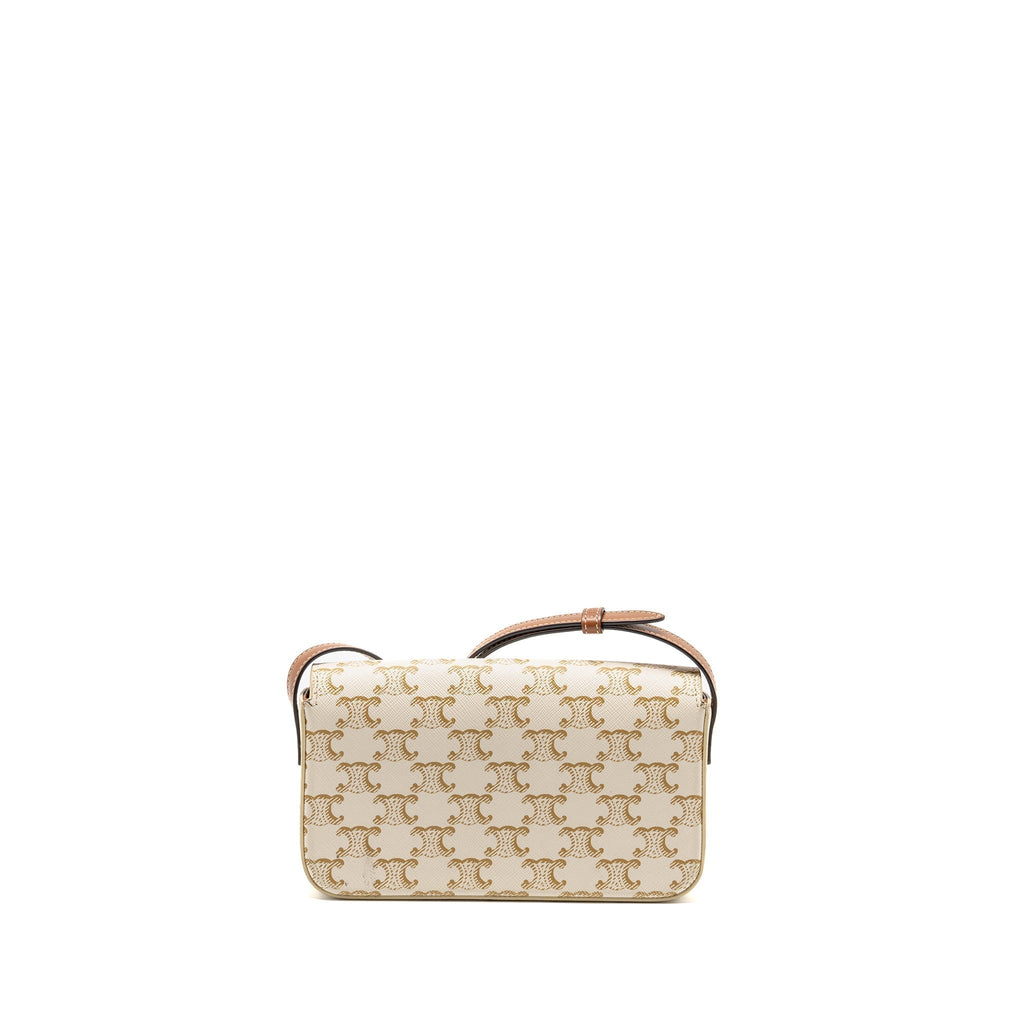 celine-triomphe-shouder-bag-triomphe-canvas-calfskin-white-ghw